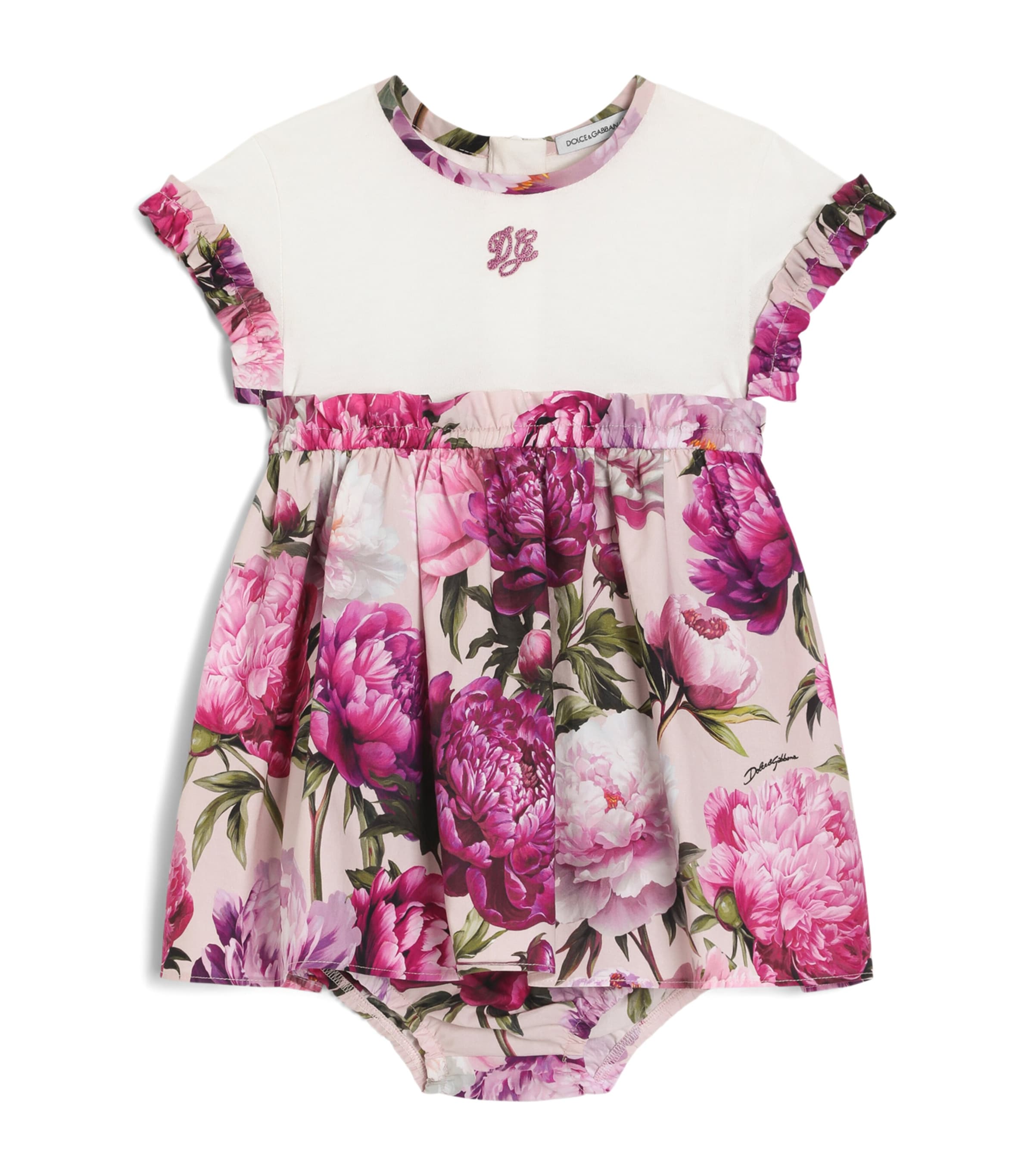 Dolce&Gabbana Kids Floral T-Shirt Dress and Bloomers Set (3-30 Months) Combined Colou