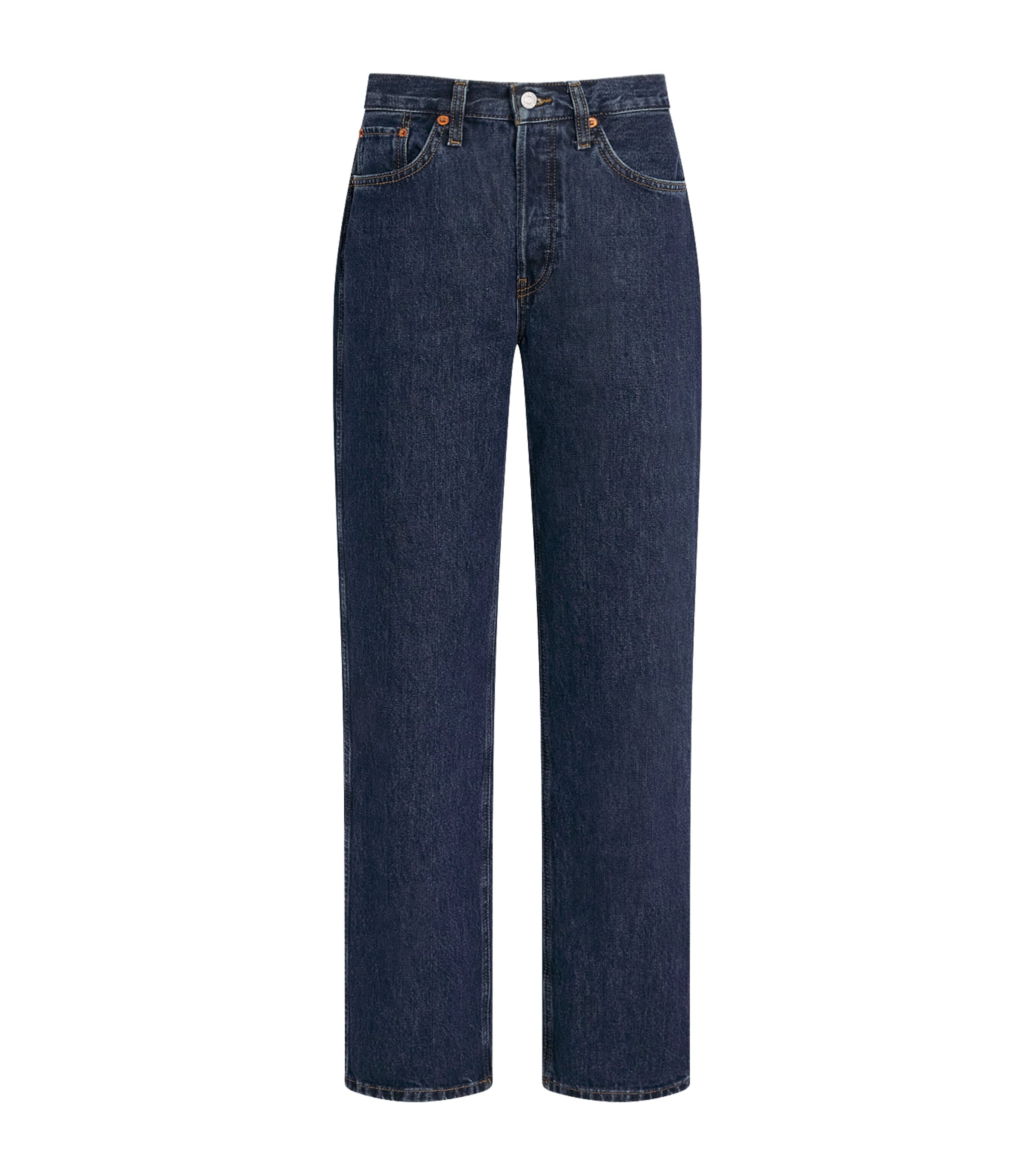 Re-Done Womens Organic Cotton Loose High-Rise Jeans Heritage Rinse