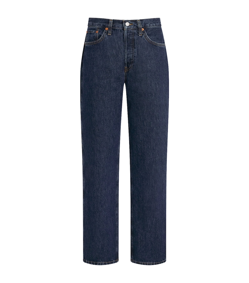 Re-Done Womens Organic Cotton Loose High-Rise Jeans Heritage Rinse