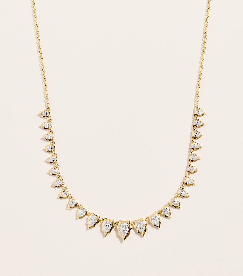 Jade Trau Yellow Gold and Diamond Envoy Riviera Necklace Yellow Gold