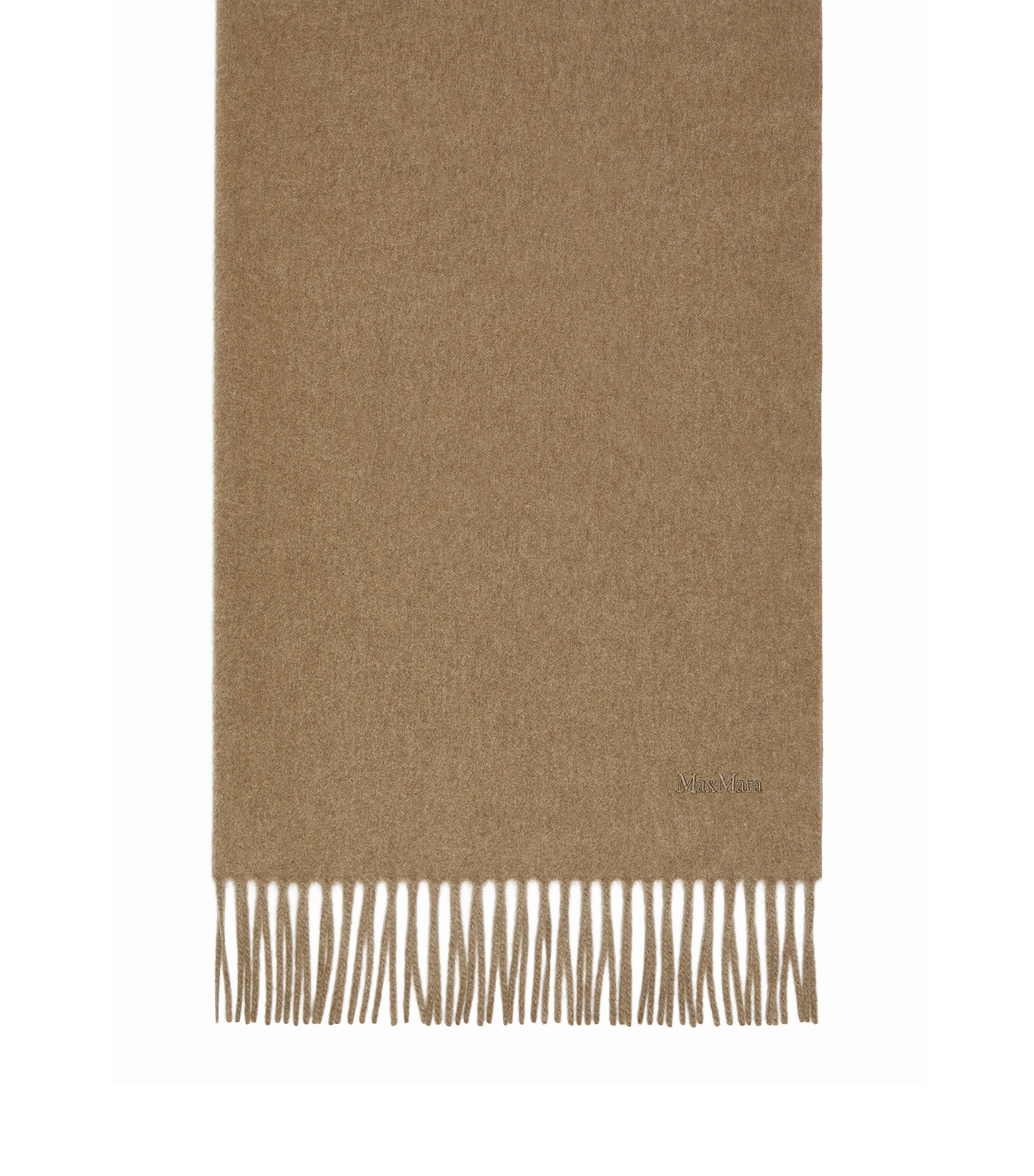 Max Mara Cashmere Fringed Scarf Beige