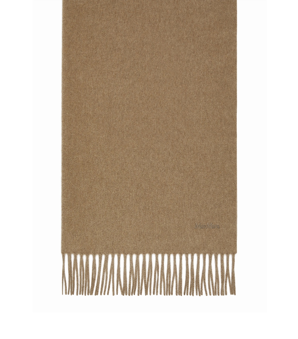 Max Mara Cashmere Fringed Scarf Beige