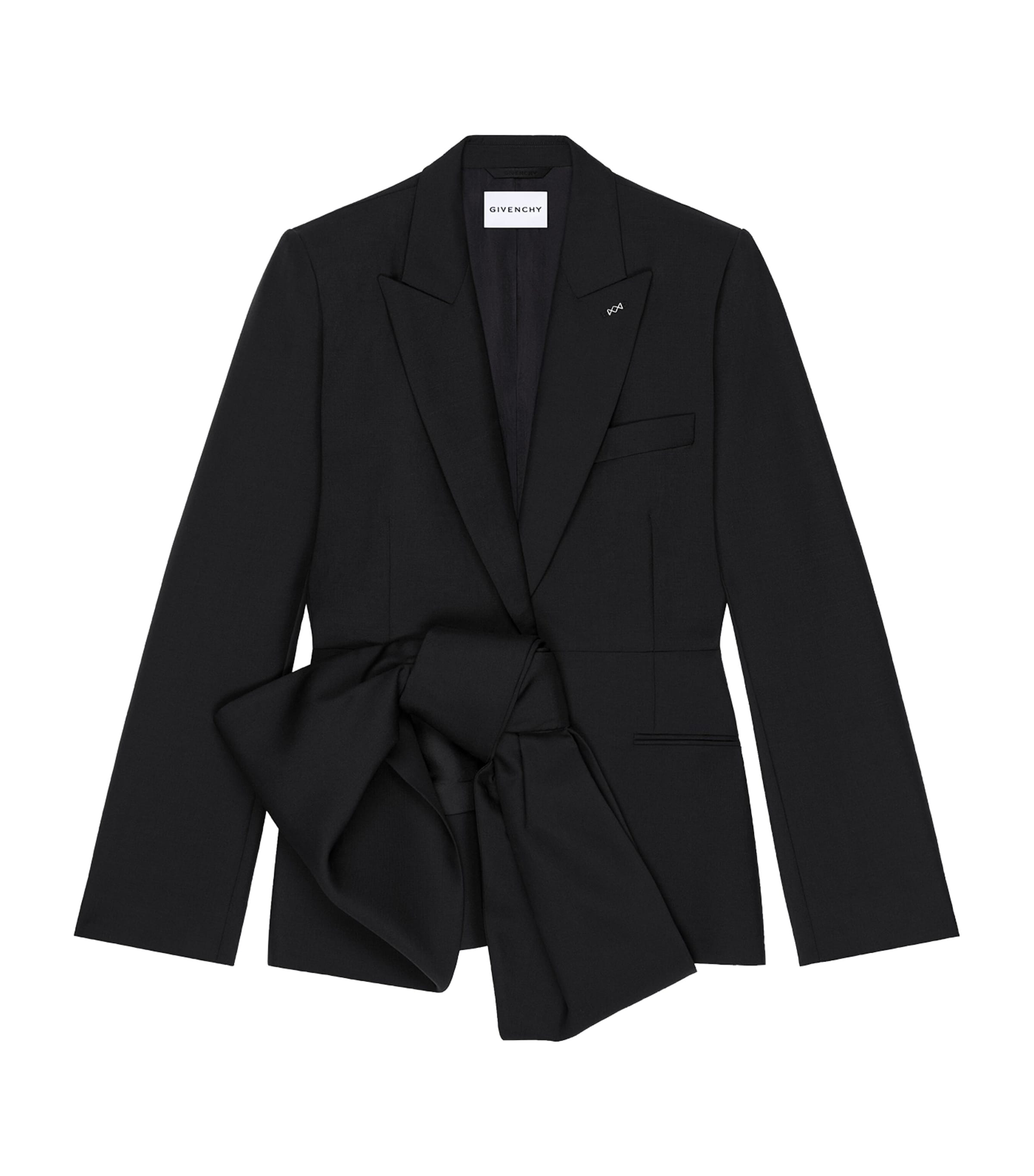 Givenchy Womens Wool-Mohair Bow-Detail Blazer