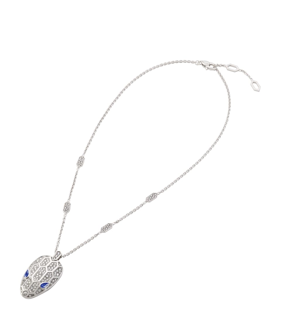 Bvlgari White Gold And Diamond Serpenti Seduttori Necklace White Gold