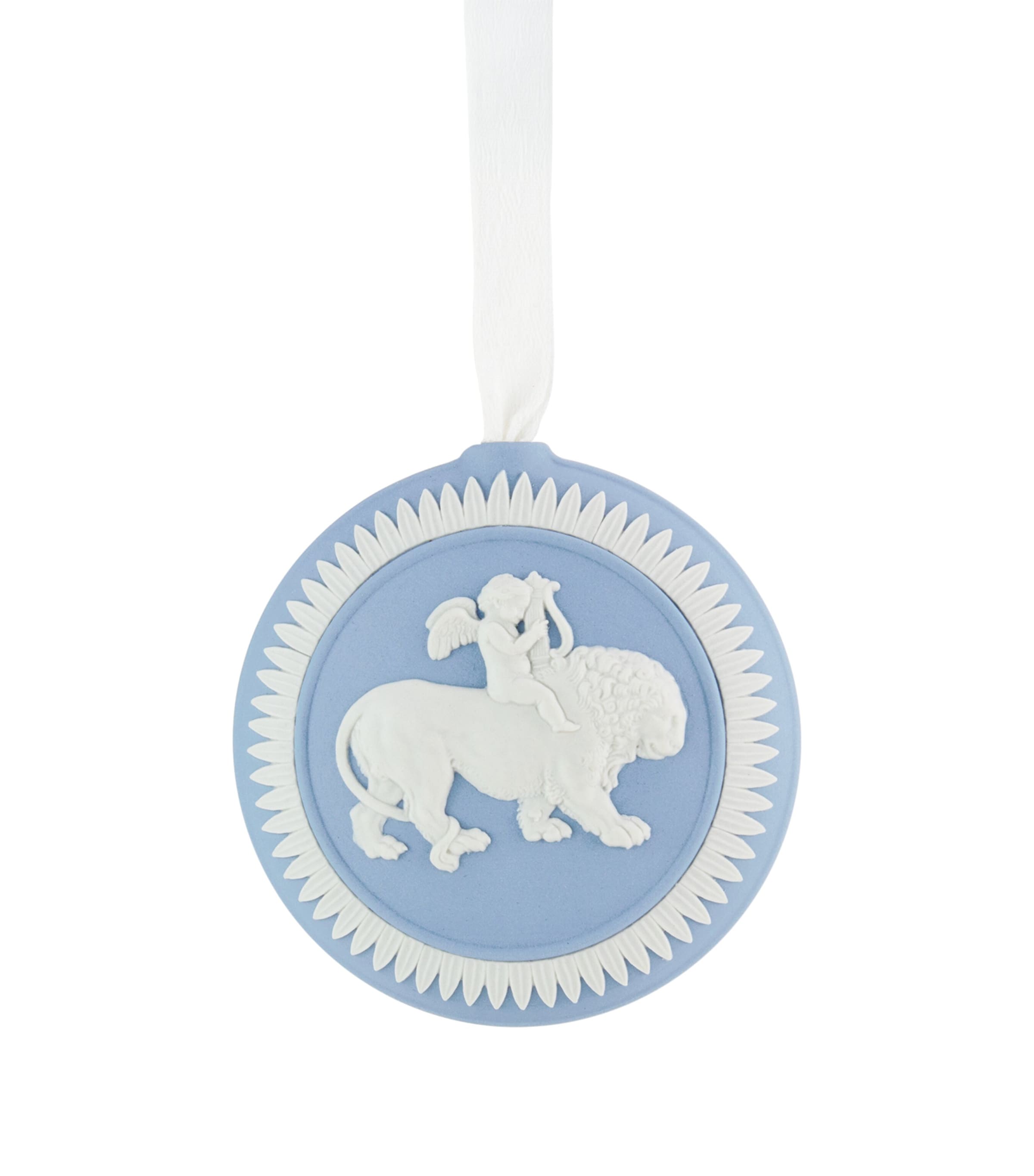 Wedgwood Jasperware Festive Lion Annual Tree Decoration Blue
