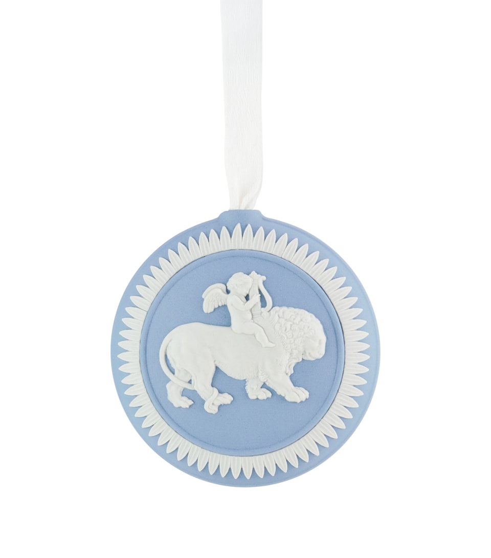 Wedgwood Jasperware Festive Lion Annual Tree Decoration Blue