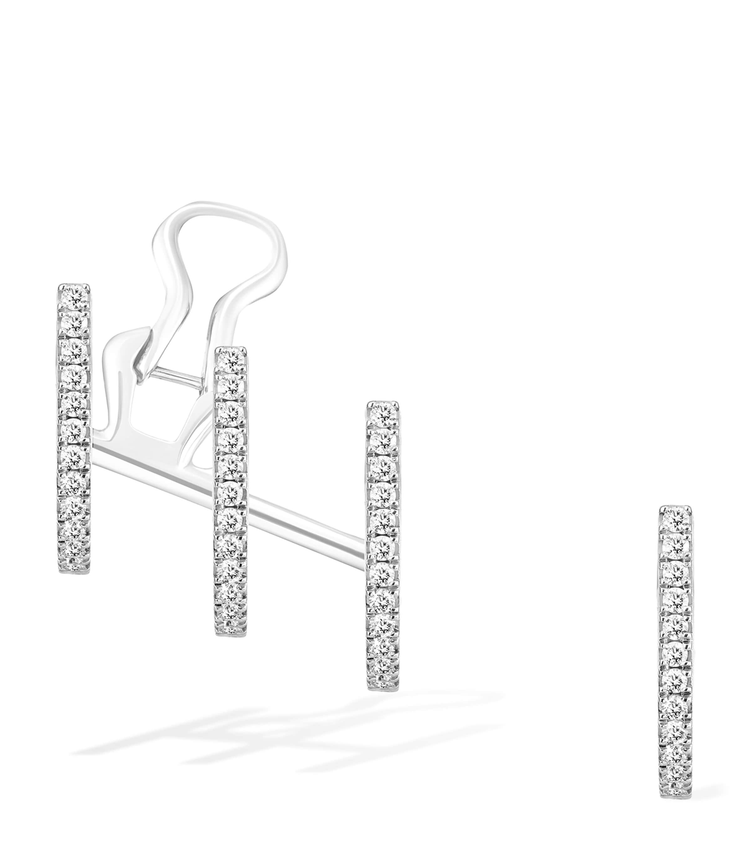 Gatsby White Gold and Diamond Pavé Hoop Earrings (0.22ct)