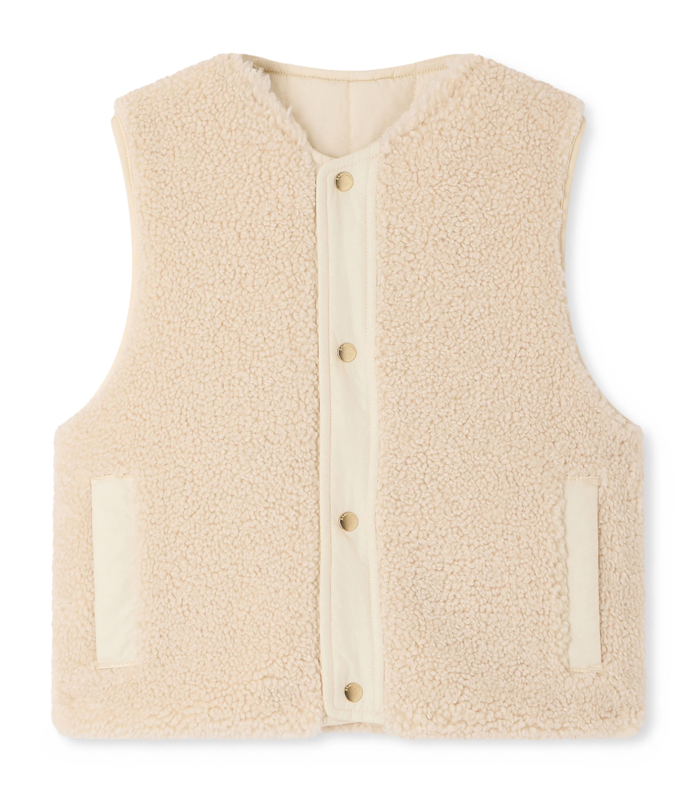 Bonpoint Quilted Maya Reversible Gilet (4-8 Years) Ecru