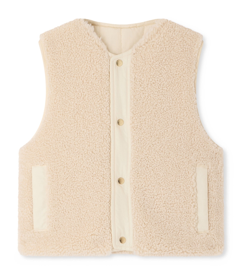 Bonpoint Quilted Maya Reversible Gilet (4-8 Years) Ecru