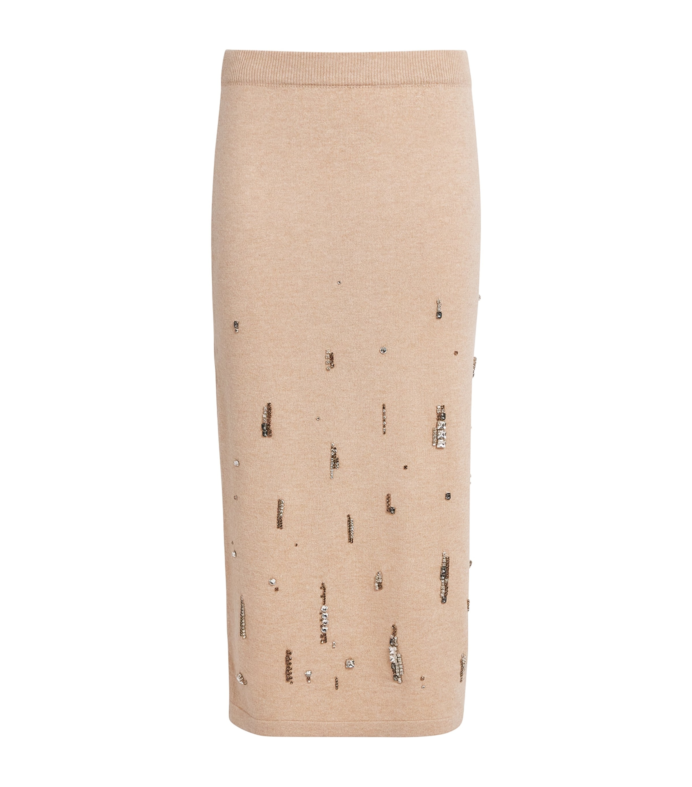 Wool-Silk-Cashmere Embellished Skirt
