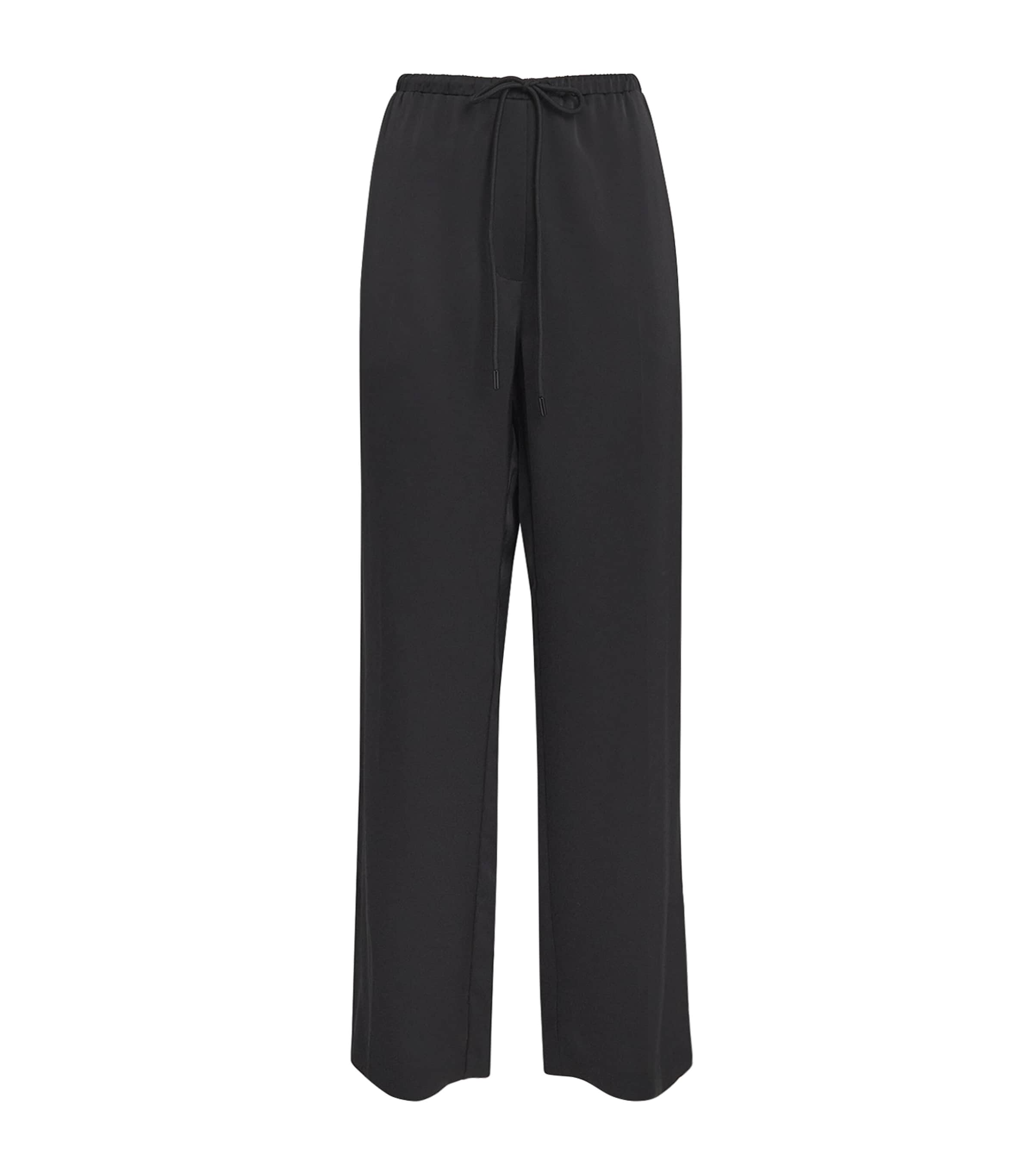 CAMILLA AND MARC Womens Satin Drawstring Trousers Dblk Black