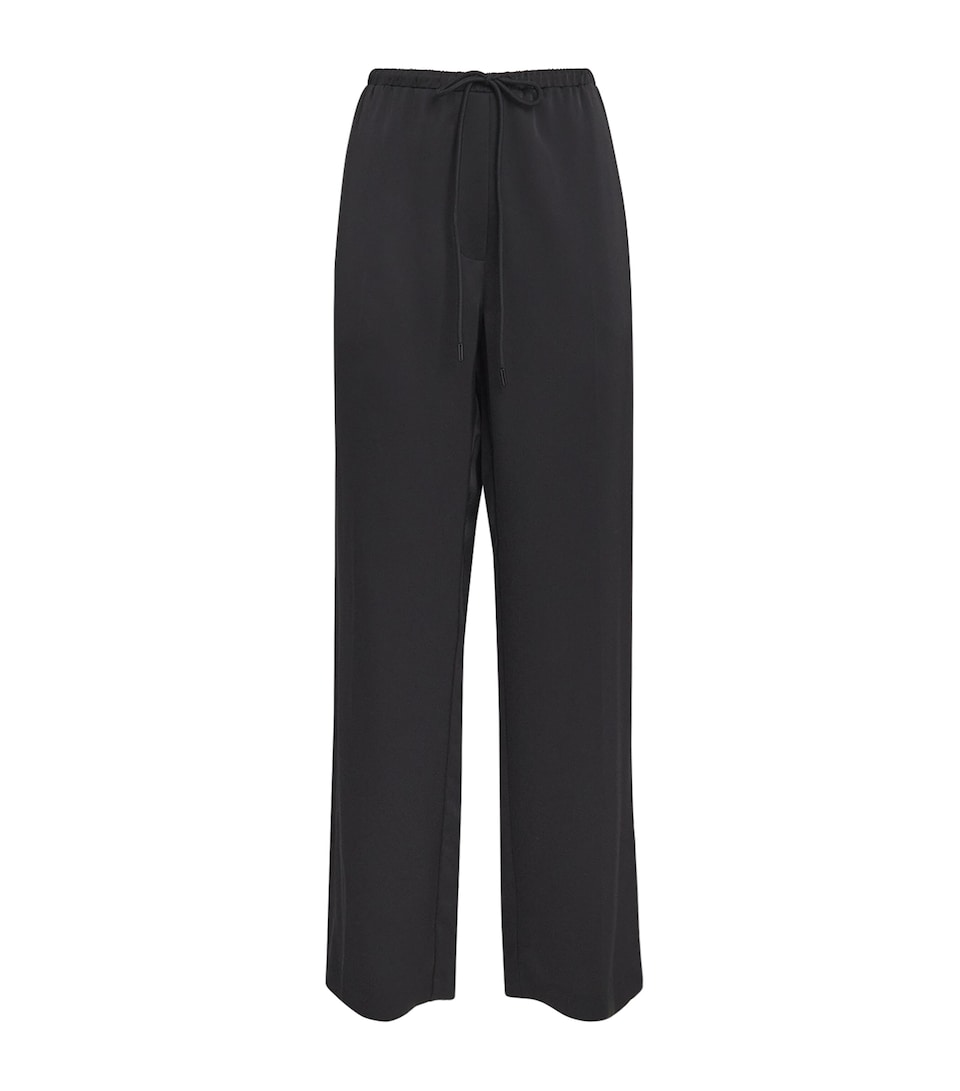 CAMILLA AND MARC Womens Satin Drawstring Trousers Dblk Black