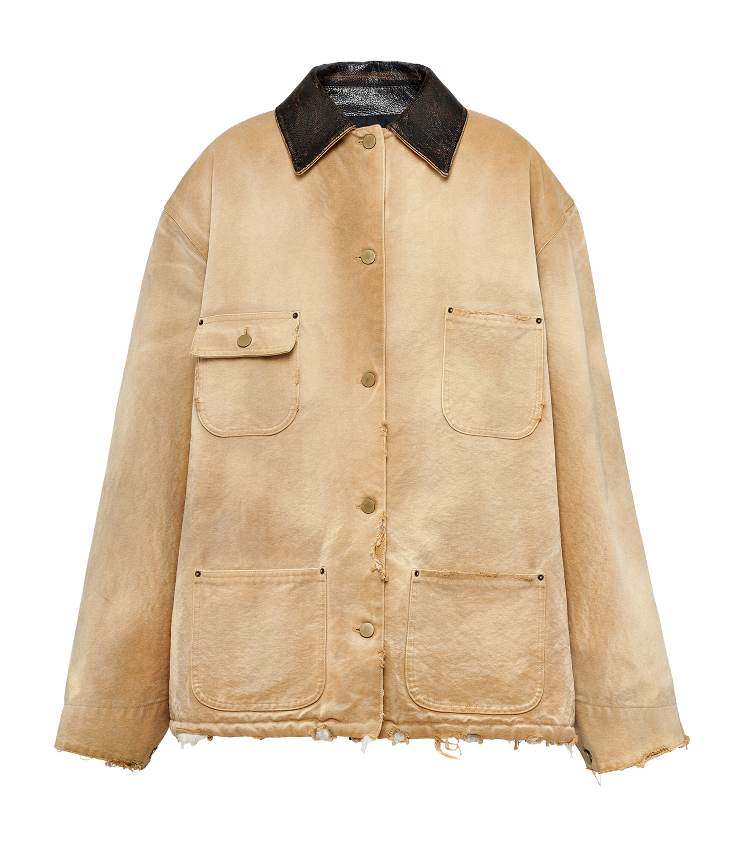 Cotton Canvas Distressed Jacket