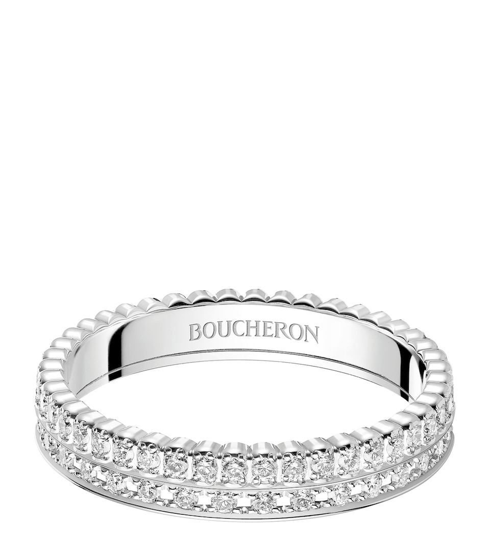 White Gold and Diamond Quatre Radiant Wedding Band