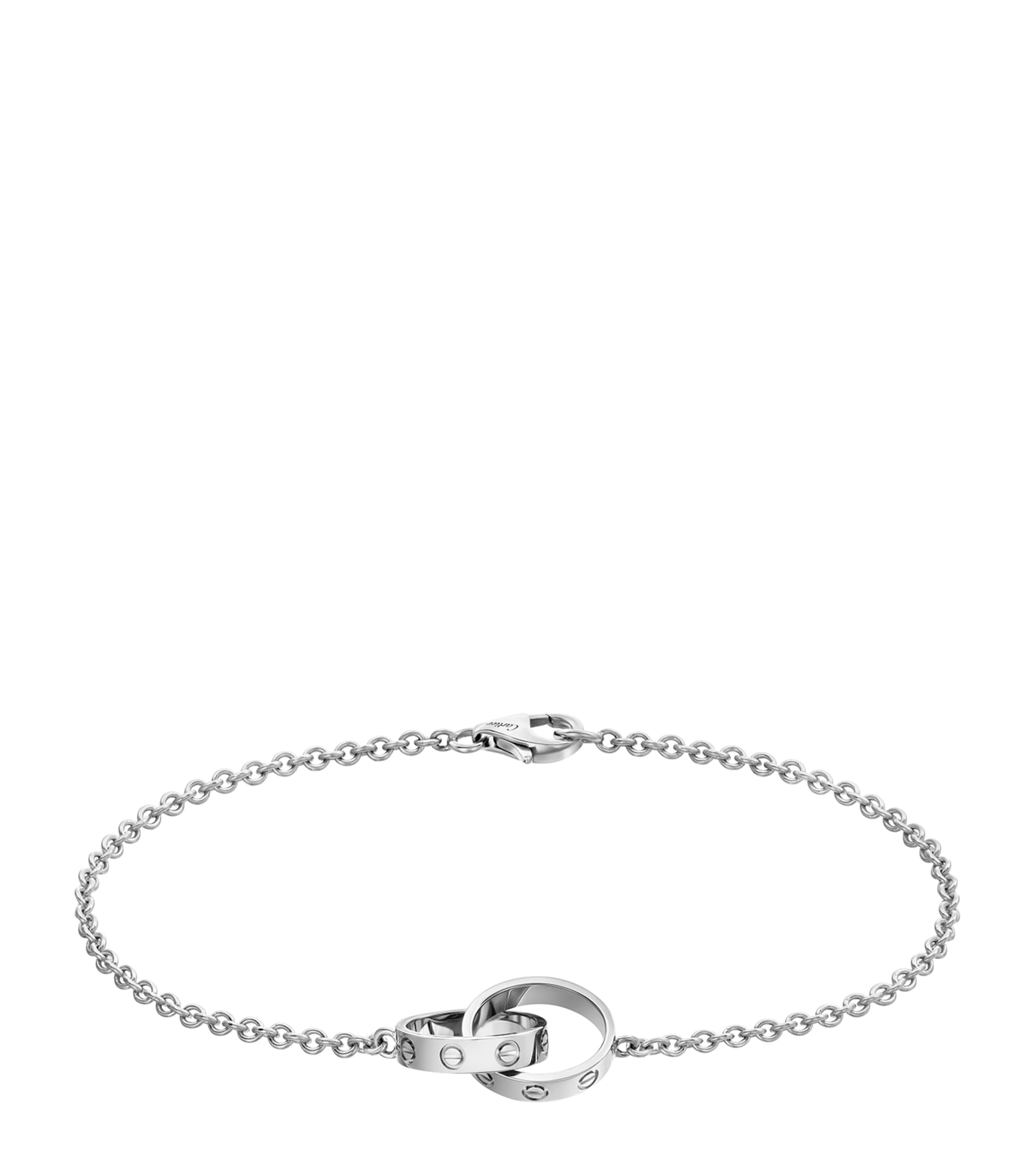 White Gold LOVE Chain Bracelet