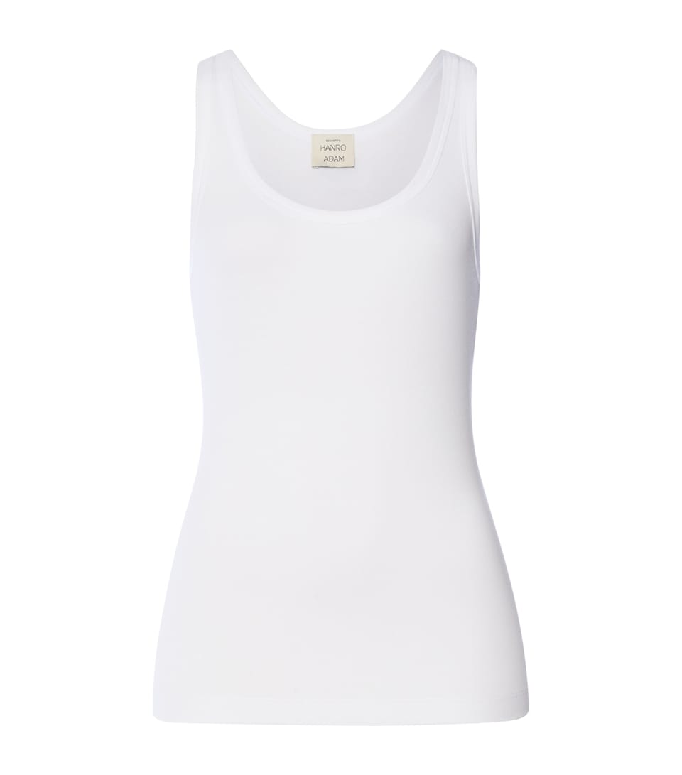 Hanro Womens x Charlotte Adam Stretch-Cotton Tank Top White