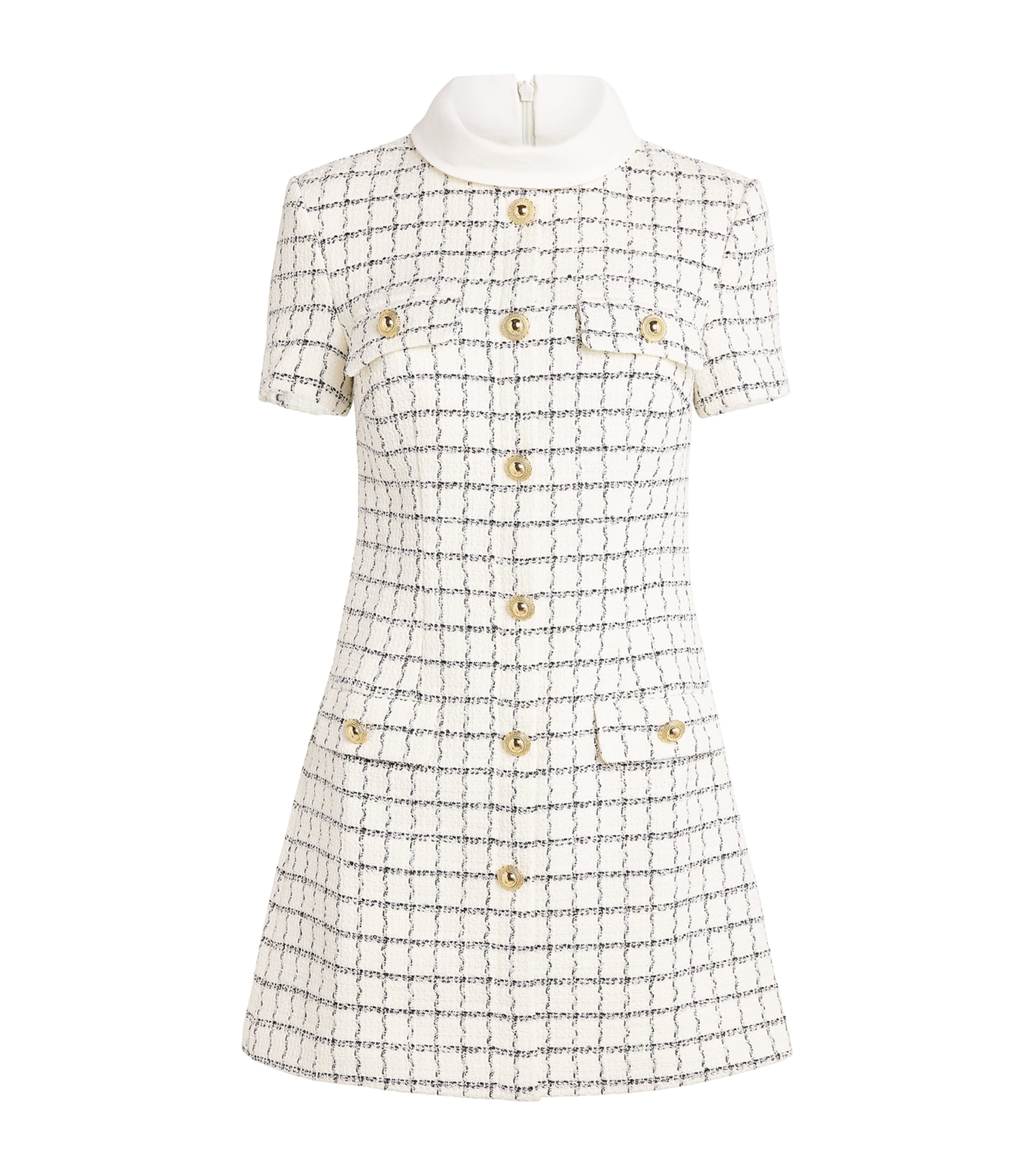 Bouclé Check Mini Dress