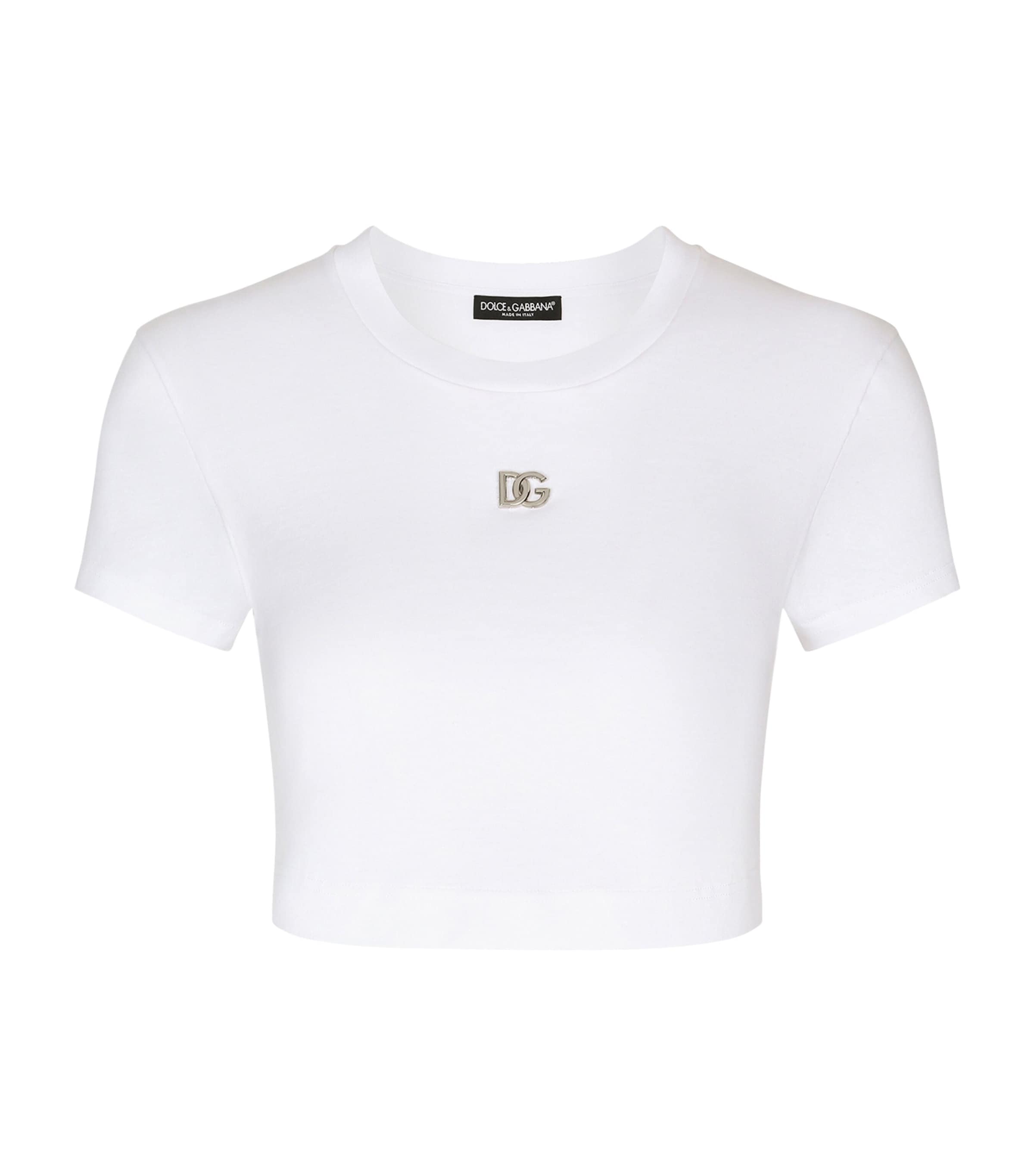 Dolce & Gabbana KIM DOLCE&GABBANA Cropped T-Shirt | Harrods UK