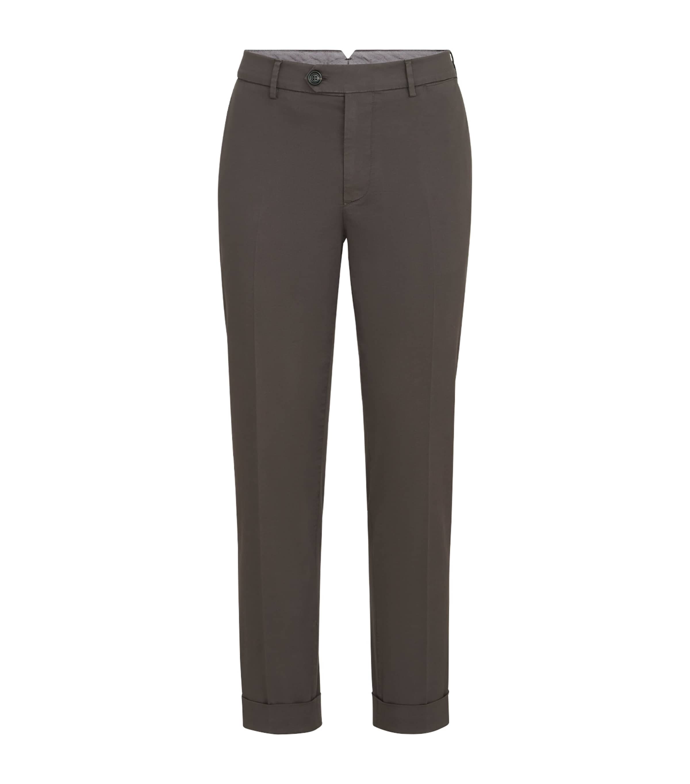 Brunello Cucinelli Mens Stretch-Cotton Gabardine Trousers