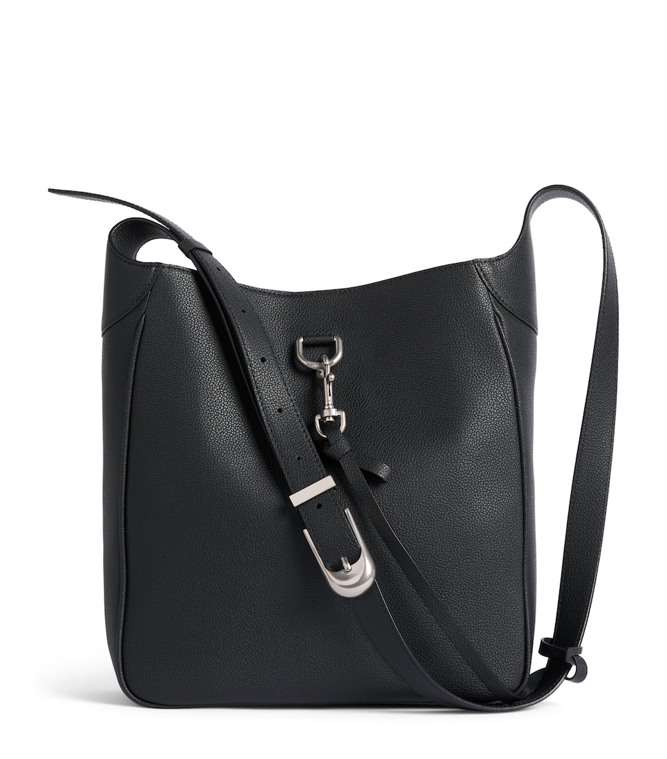 System Leather Anchor Shoulder Bag Black