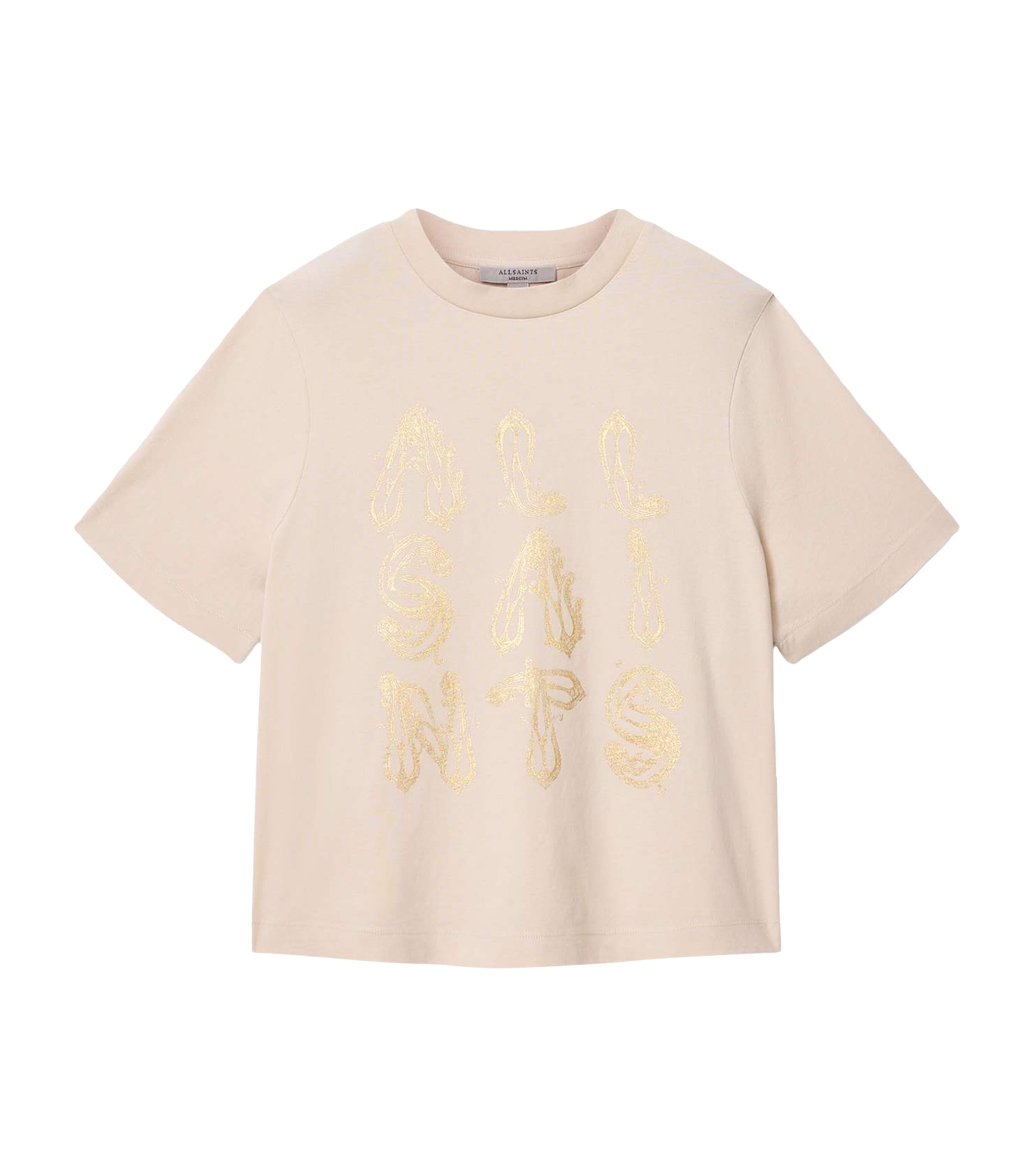 AllSaints Womens Organic Cotton Ella Lisa T-Shirt Dove White