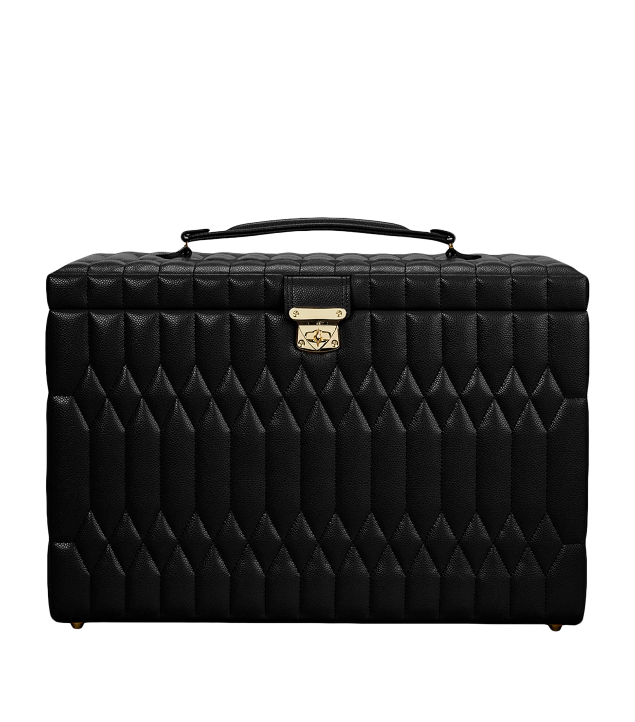 WOLF Extra-Large Lauren Jewellery Box Black