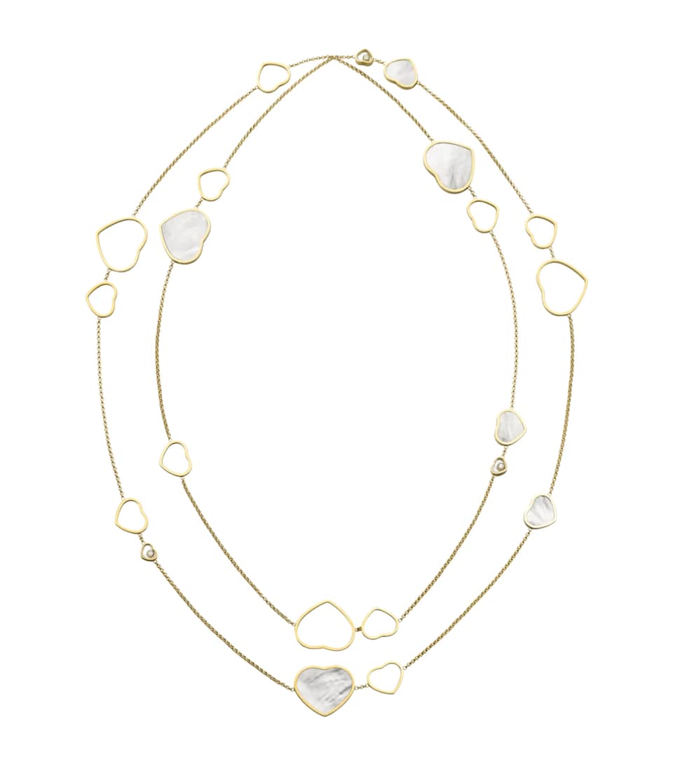 Yellow Gold and Diamond Happy Hearts Sautoir Necklace
