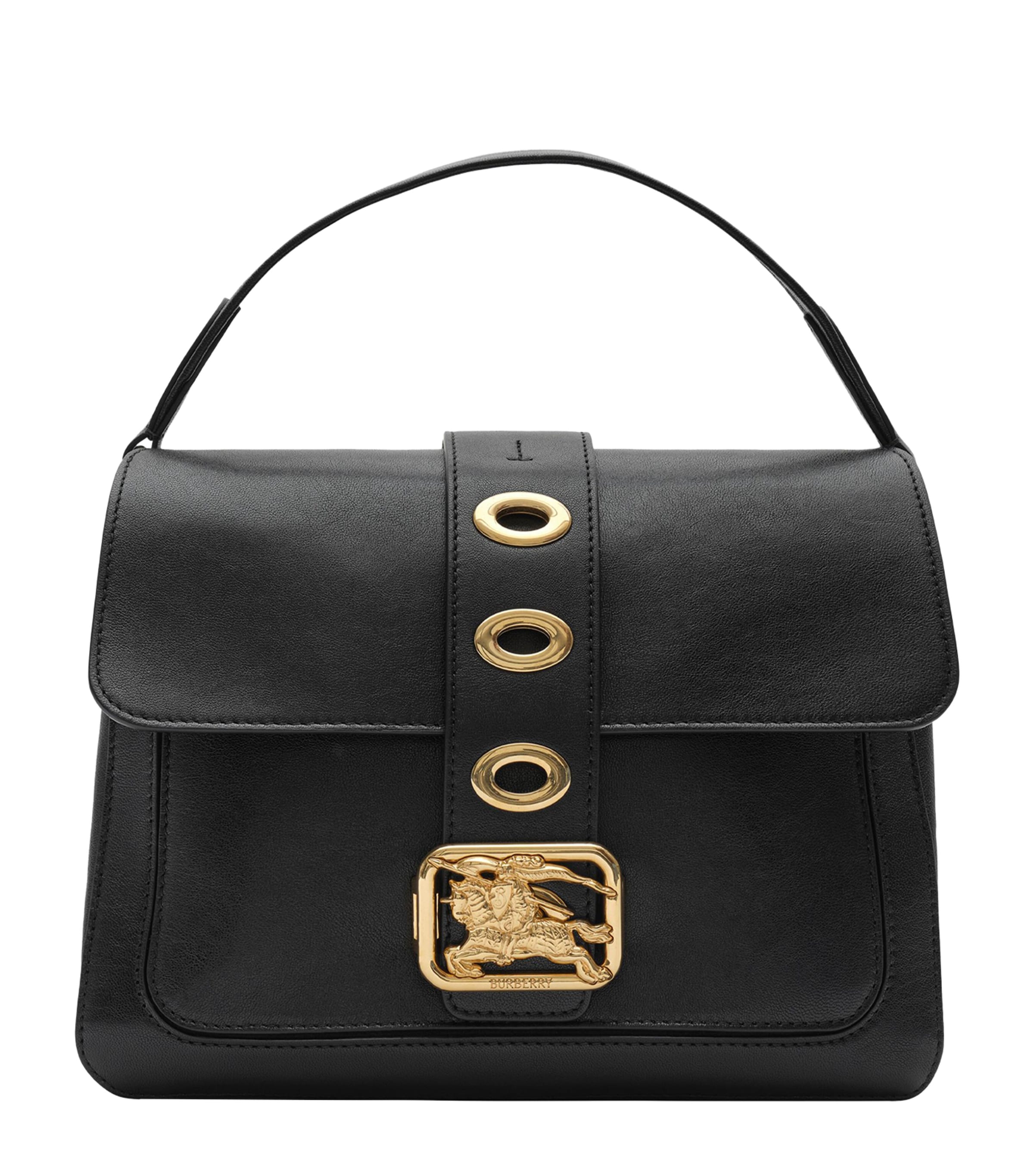 Burberry Small Leather Rider Bag Black