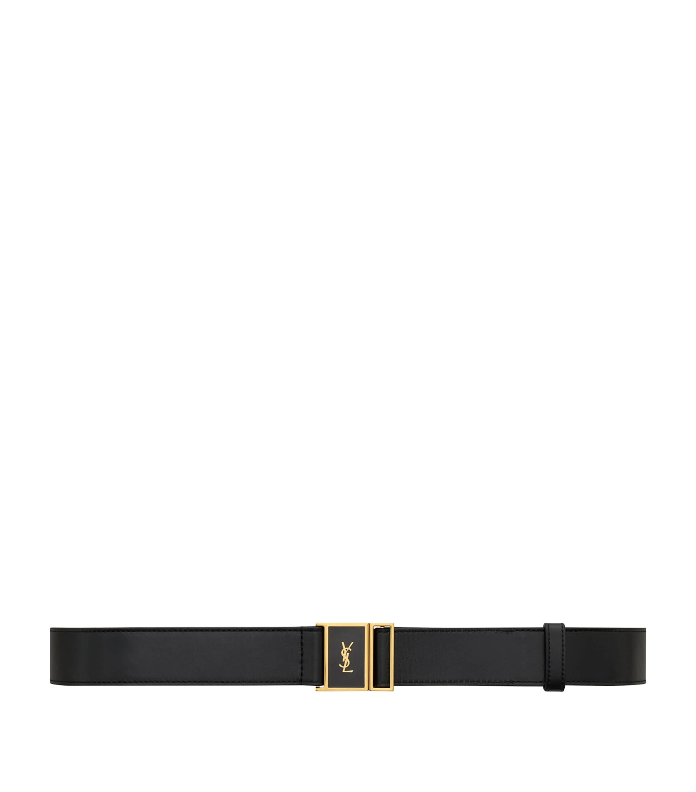 Saint Laurent Leather Fine Ceinture Boucle LA 66 Belt