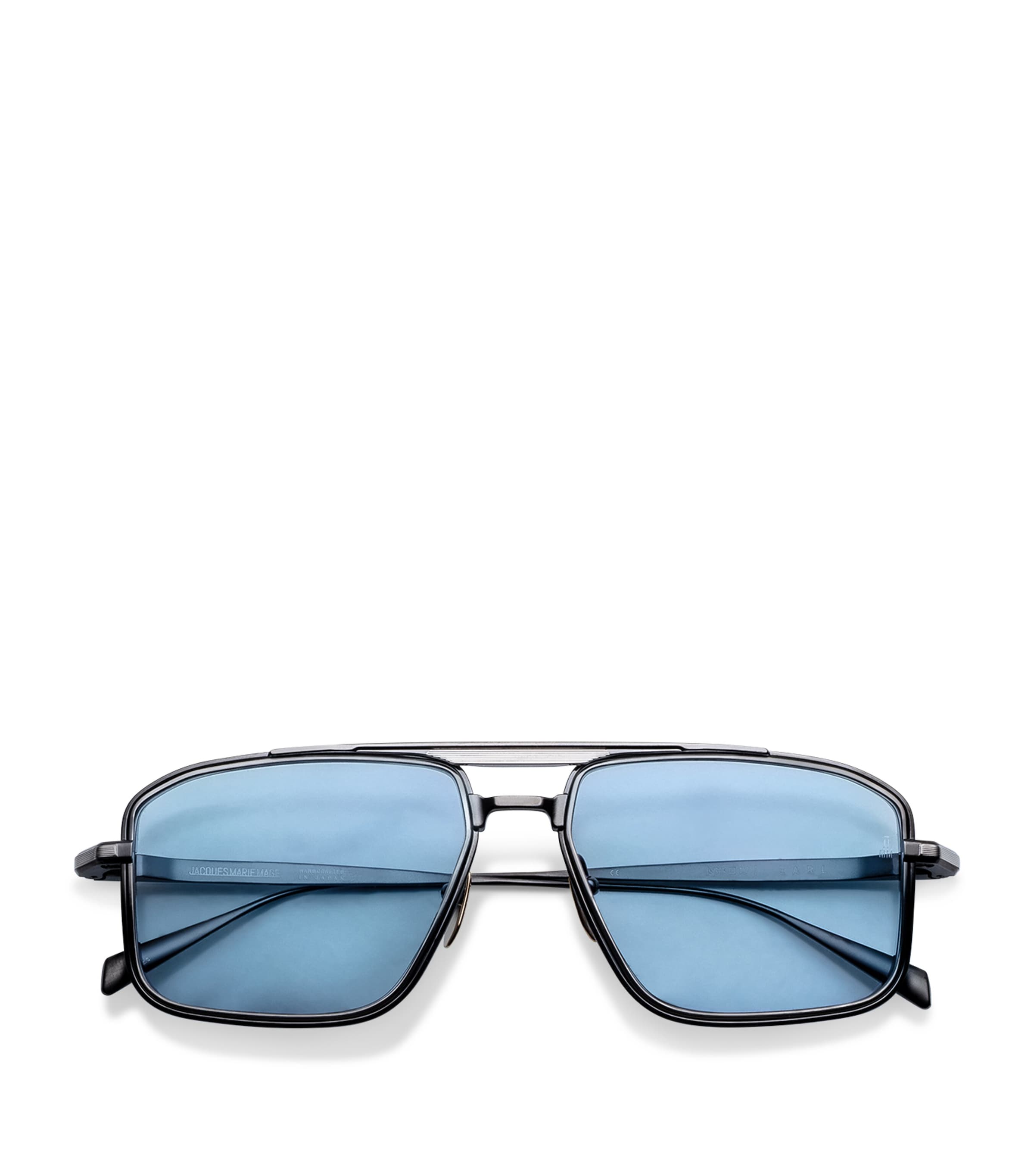 Jacques Marie Mage Titanium Earl Aviator Sunglasses Antique Silver