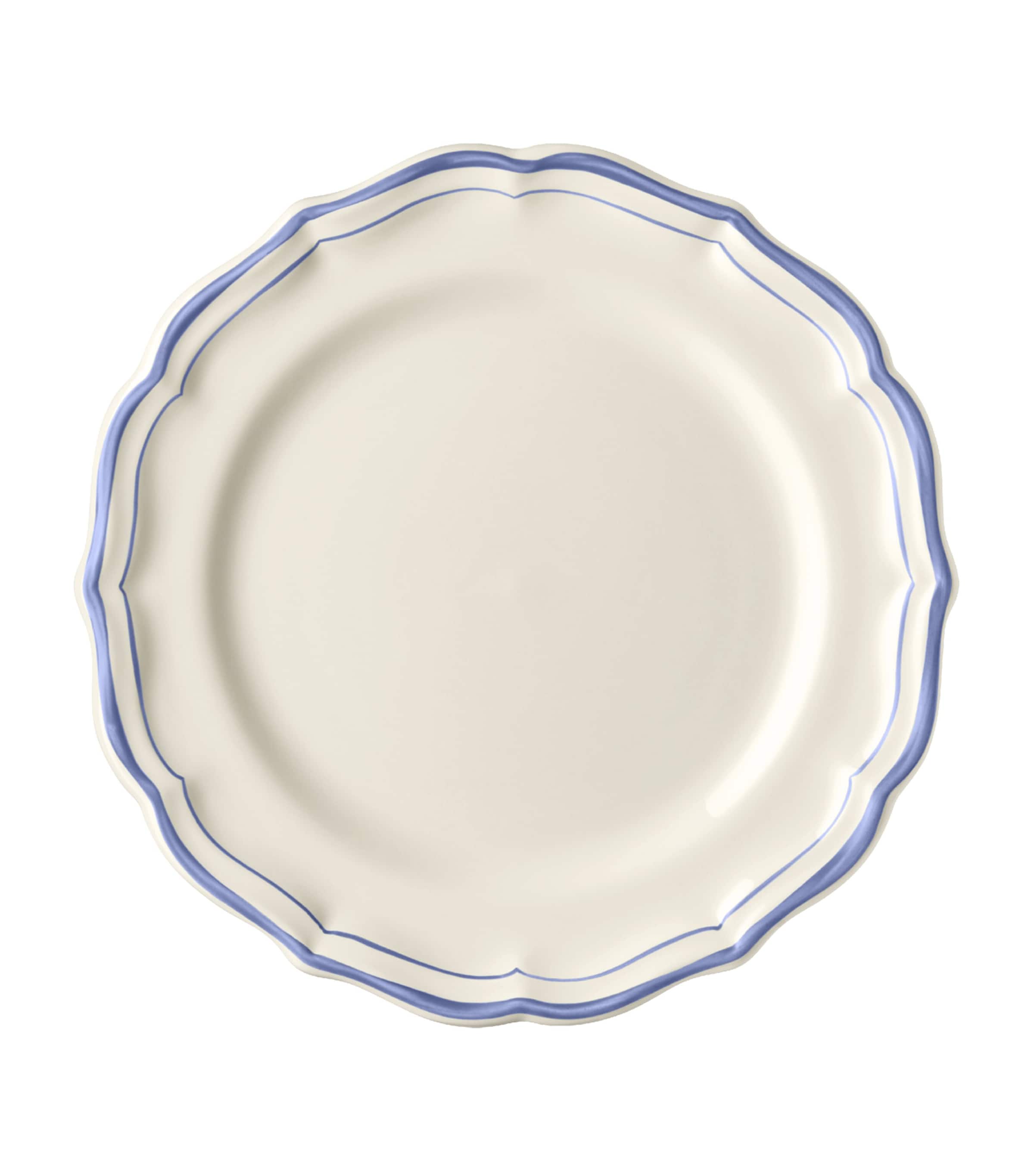 Gien Set of 4 Filet Dessert Plates (23cm) White, Blue