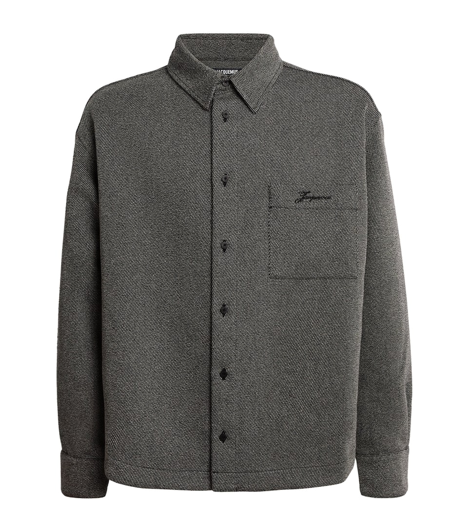 Wool-Cotton Twill Shirt Jacket