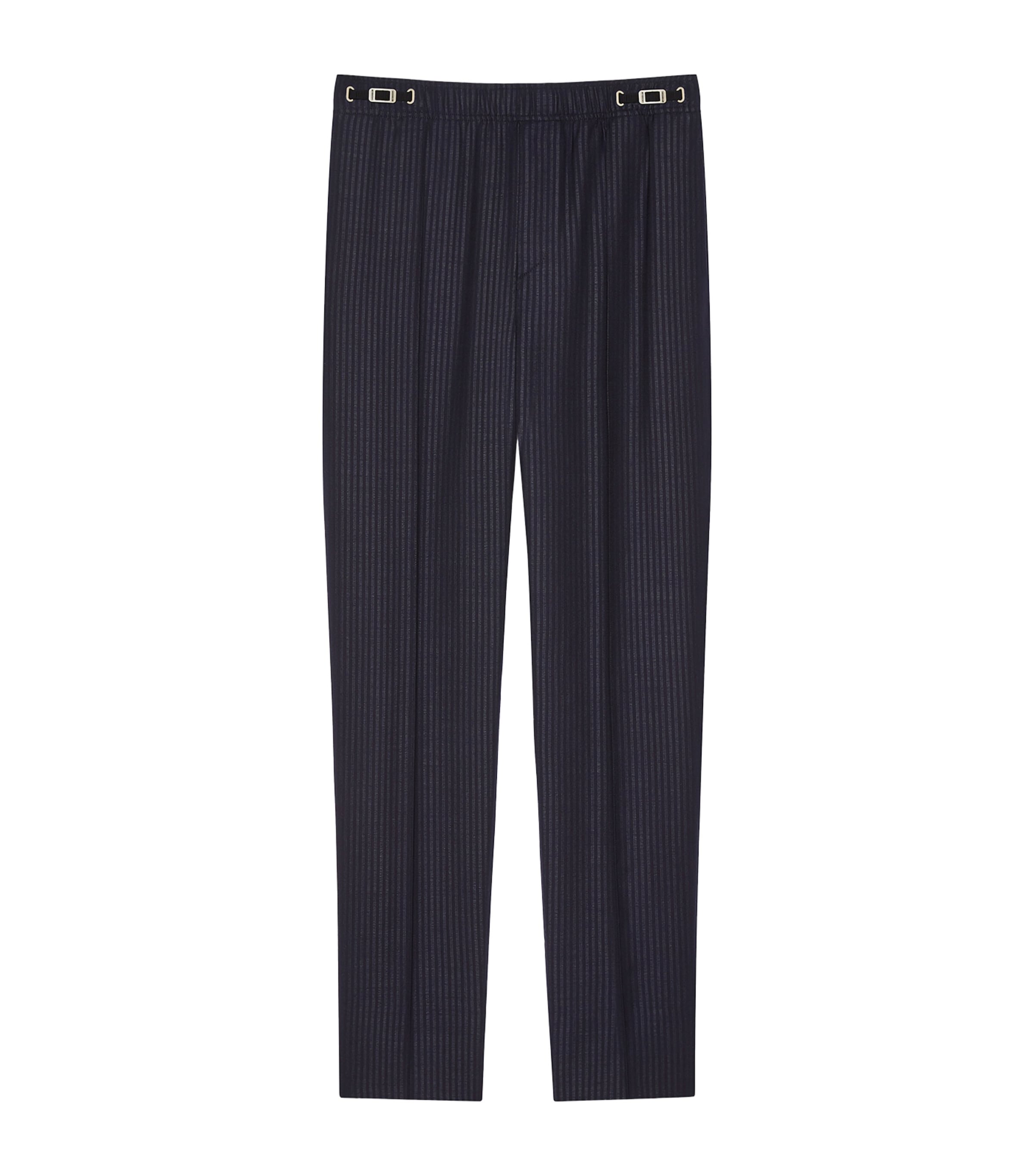 Givenchy Mens Wool-Blend Stripe Couture Seam Trousers