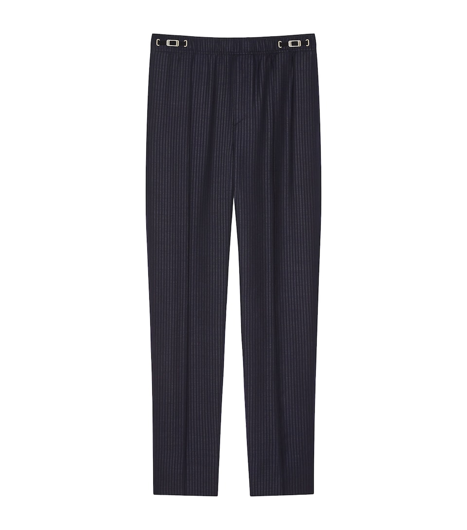 Givenchy Mens Wool-Blend Stripe Couture Seam Trousers