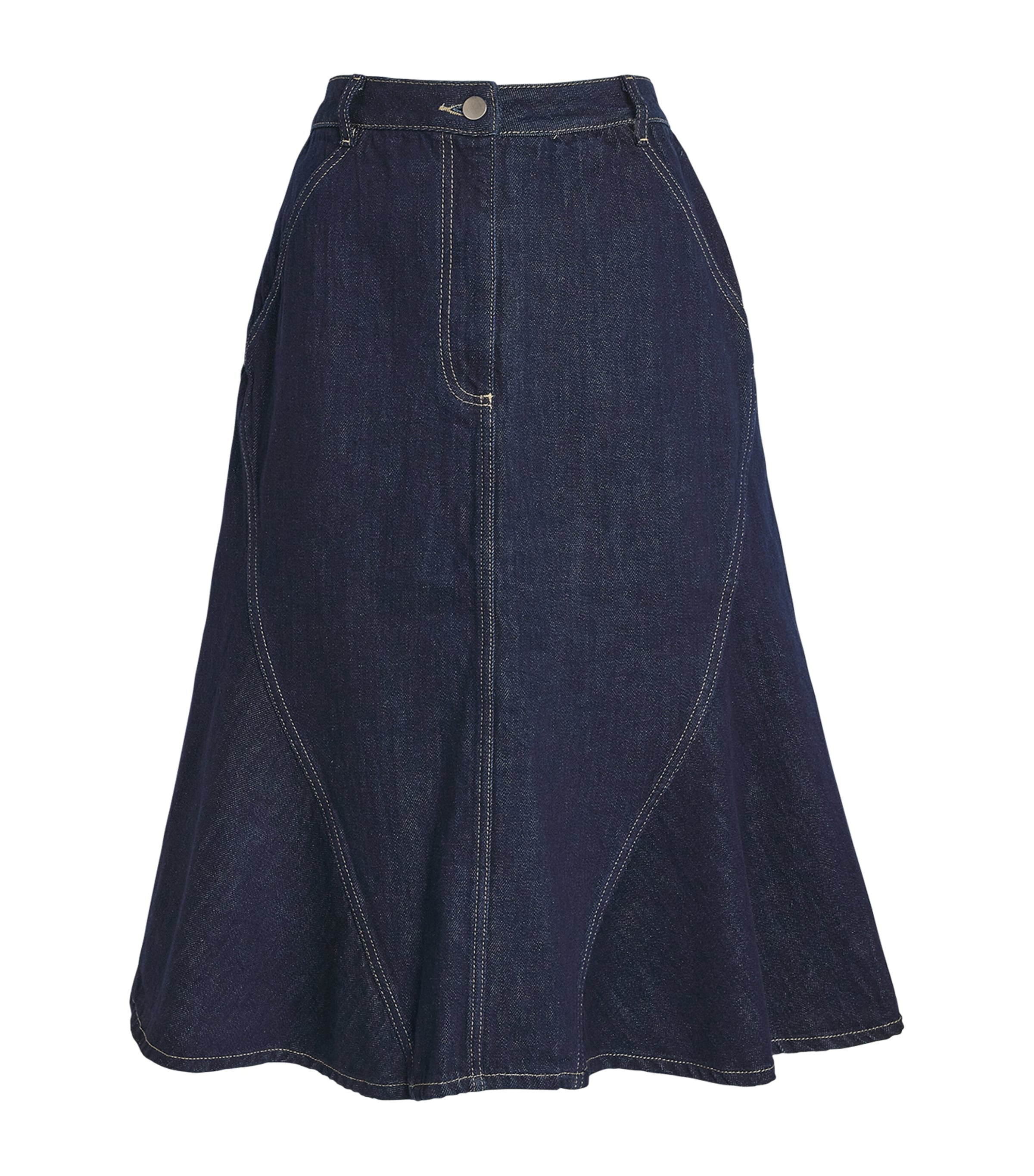 Safiyaa Womens Luisella Denim Midi Skirt Dark Wash