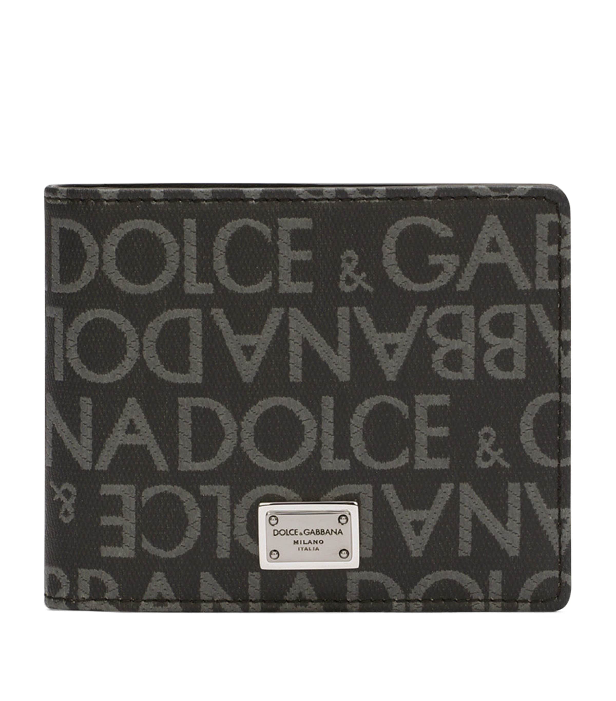 Bifold Wallet/モノグラム/Dolce & Gabbana/二つ折り Dolce & Gabbana Bifold Wallet With Logo Tag - reowned.eu