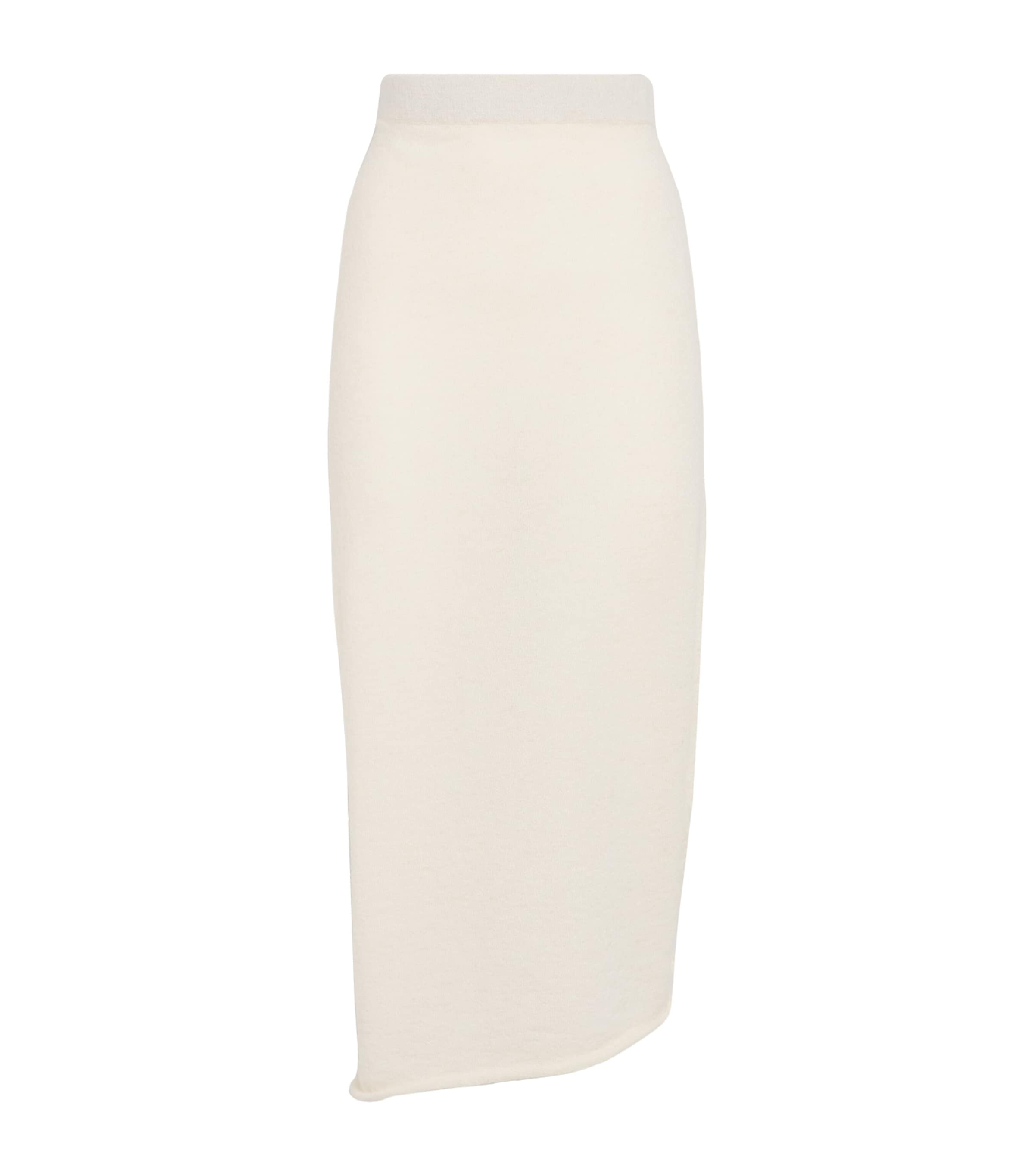 Alpaca-Blend Askew Midi Skirt