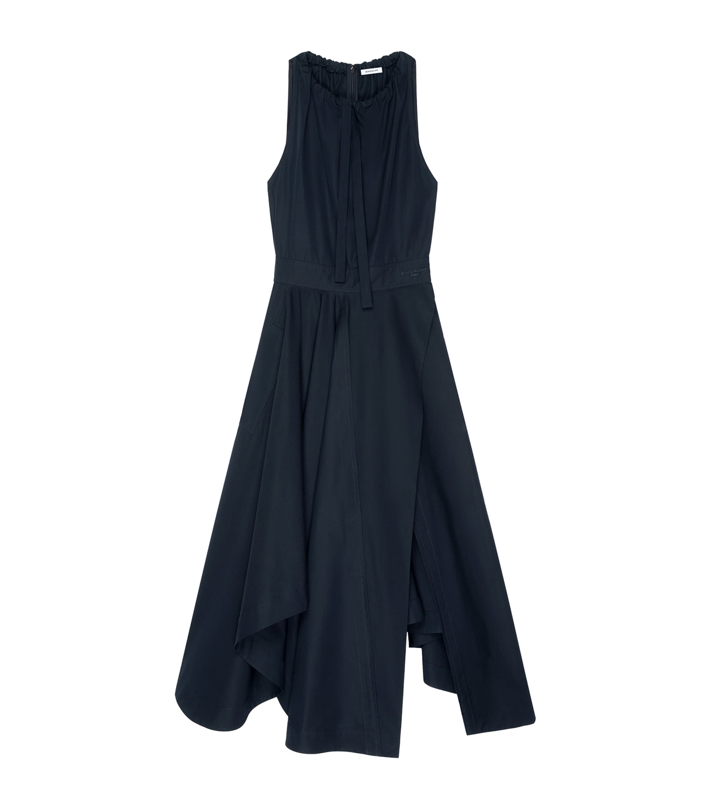 Givenchy Womens Cotton Poplin Bow-Detail Midi Dress