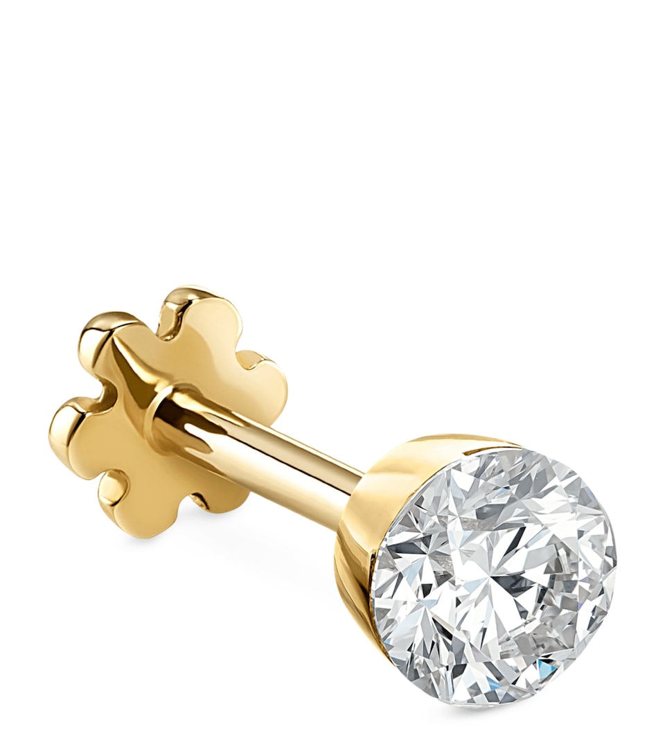 Invisible Set Diamond Threaded Stud Earring (3.5mm)
