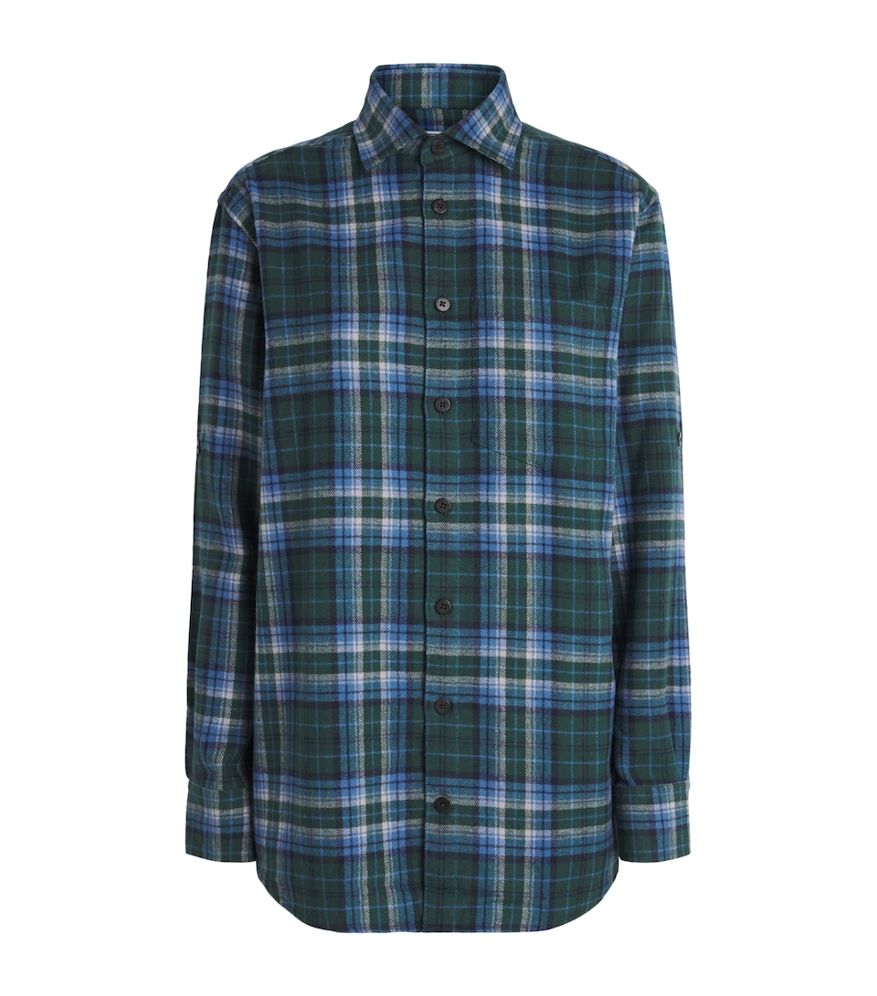 Cotton Check Oversized Shirt