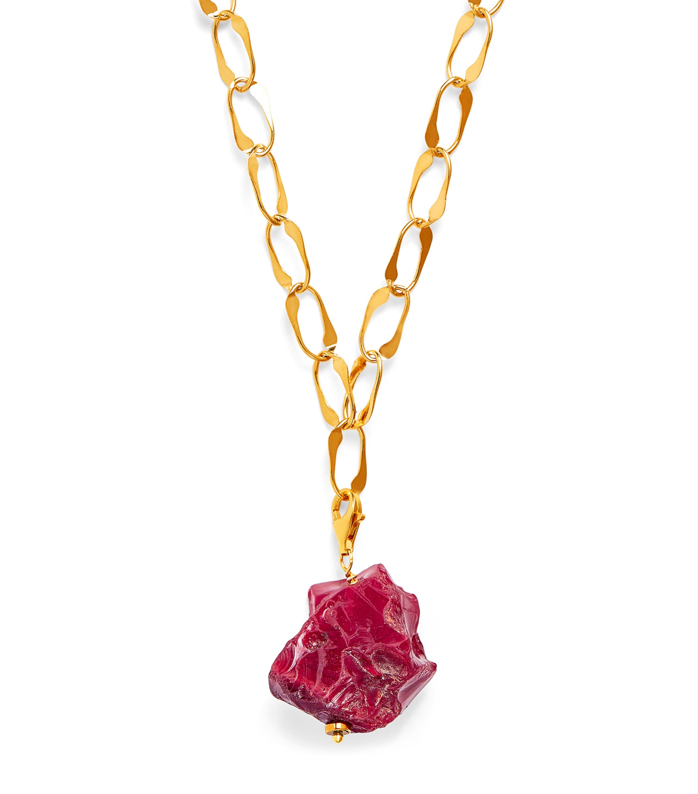 Gold-Plated and Quartz Lithos Necklace