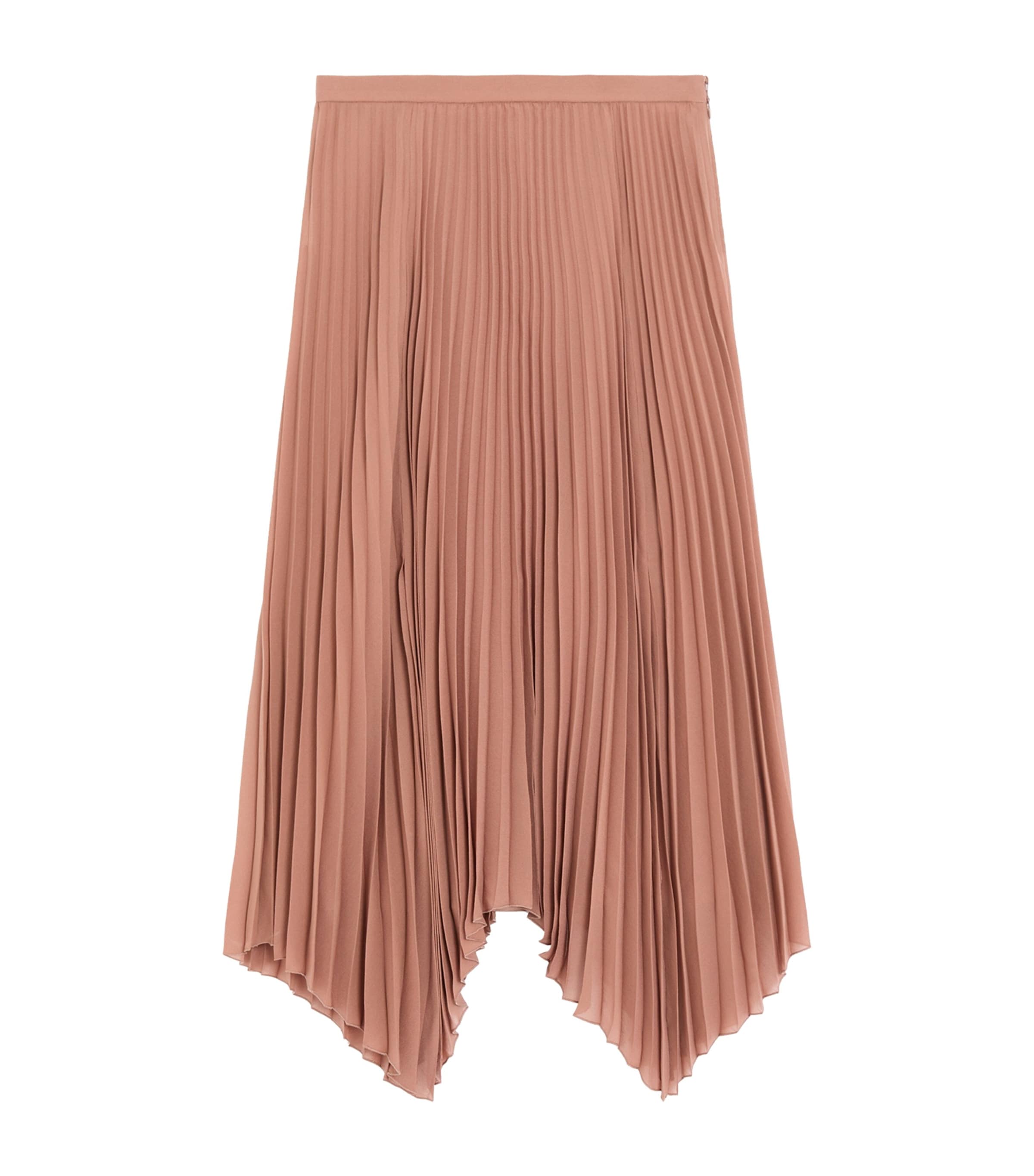Valentino Womens Chiffon Pleated Midi Skirt