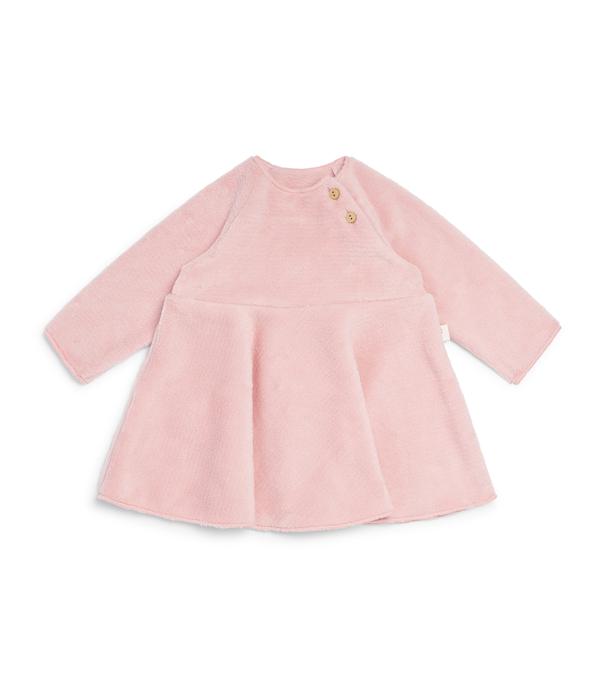 Teddy & Minou Plush Long-Sleeve Dress (3-36 Months) Powder Rose