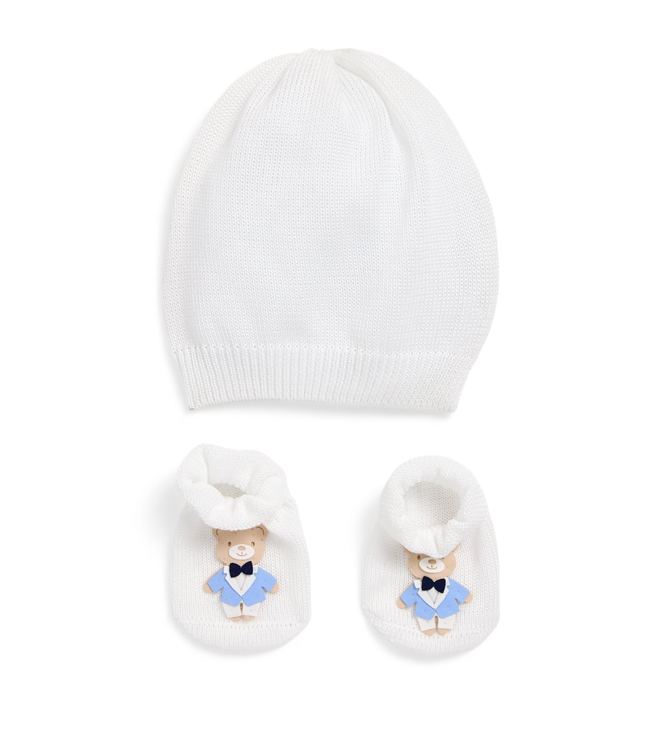 Teddy Bear Boots and Beanie Gift Set (3-9 Months)
