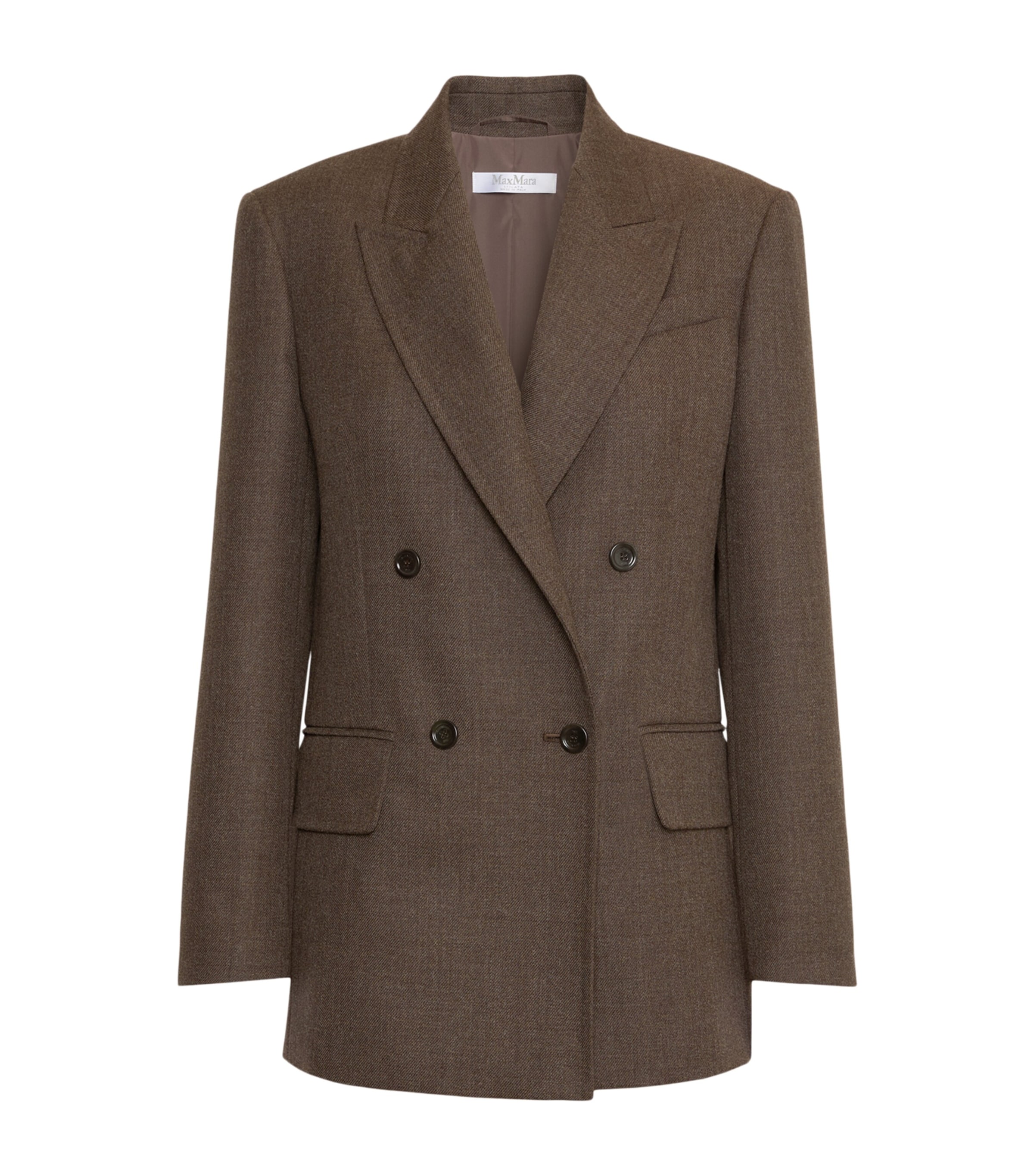 Max Mara Womens Virgin Wool Blazer Mud