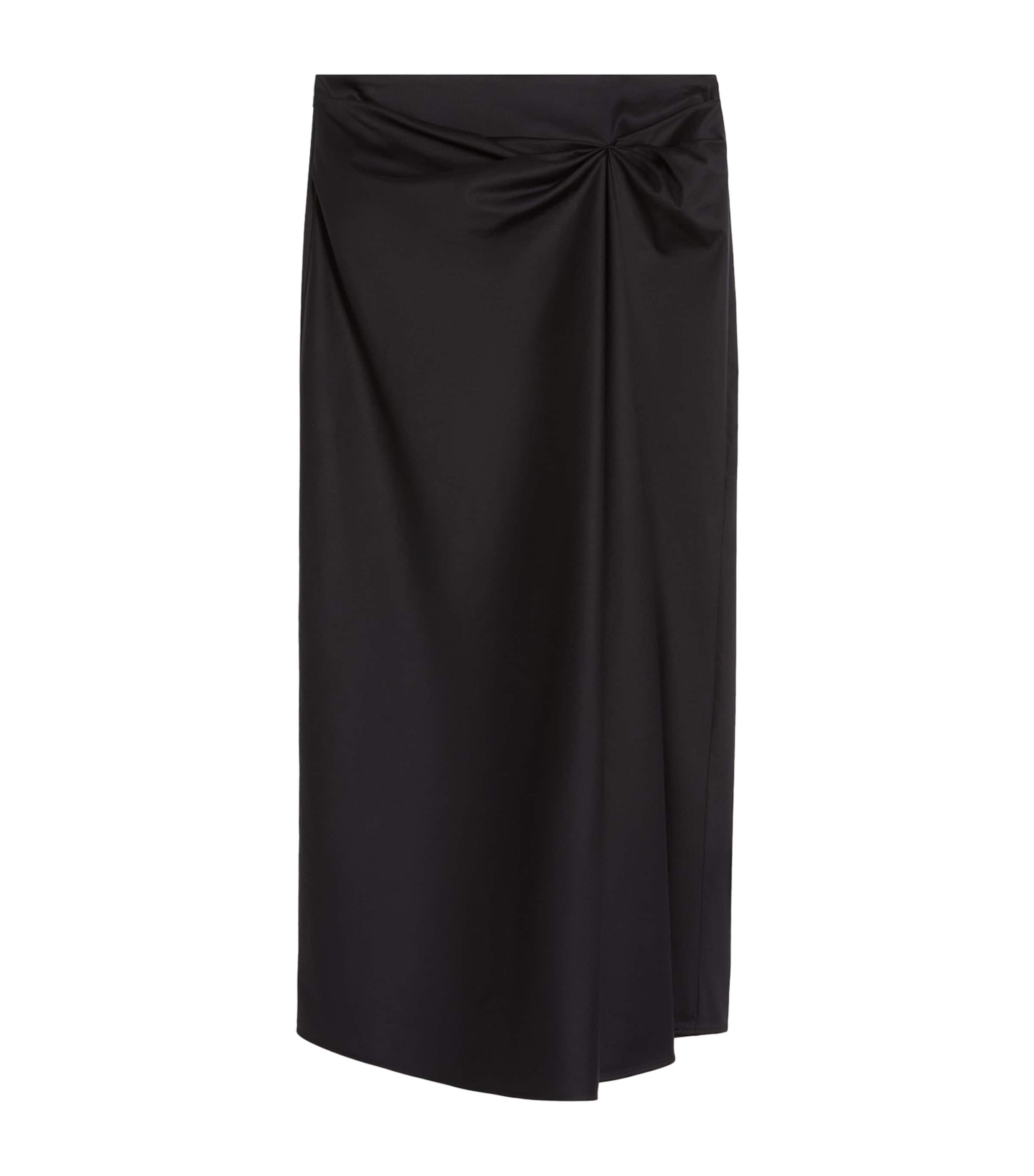 Max Mara Womens Cotton-Blend Midi Skirt Black