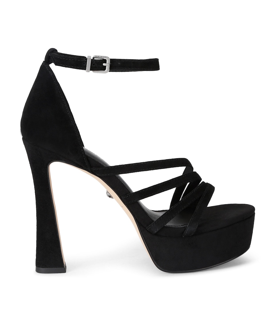 Kurt Geiger London Suede Annabel Platform Sandals 130 Black