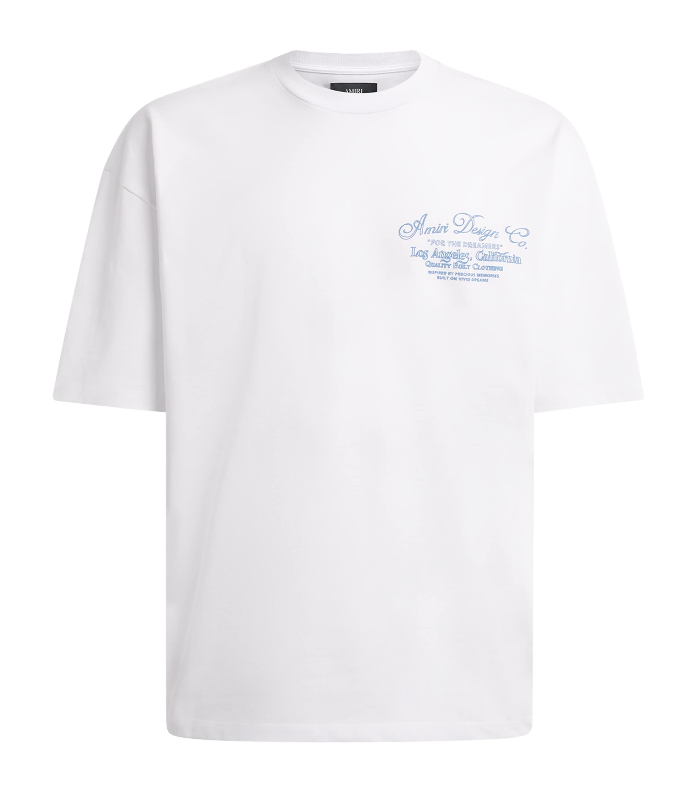 AMIRI Mens Cotton Dreamers Stitch T-Shirt White