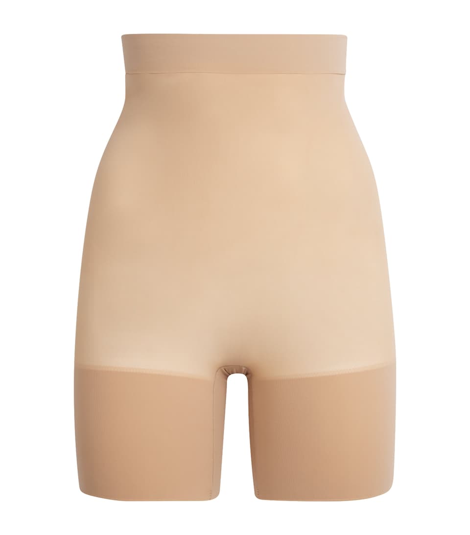 Skims Womens Seamless Sheer Mid-Thigh Shorts Clay