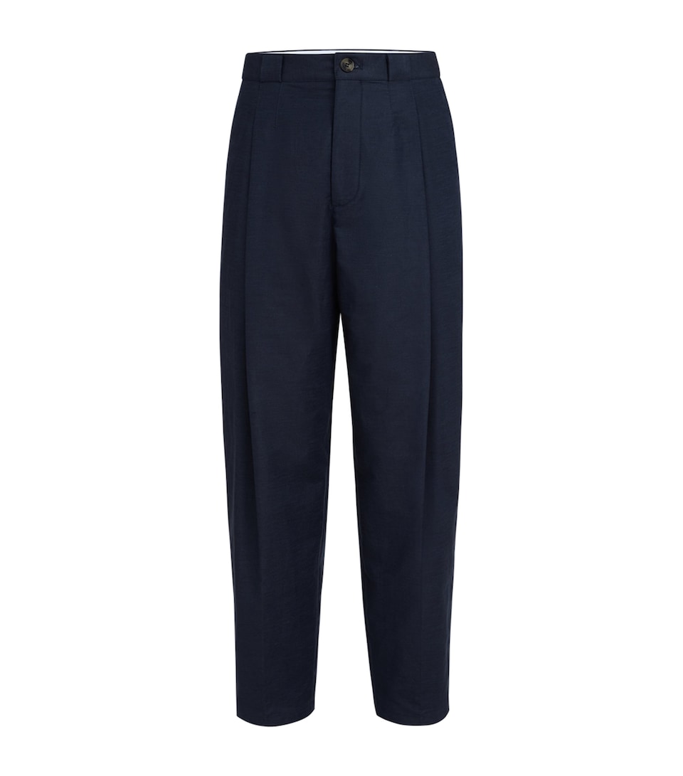 Cotton-Linen Panama Trousers